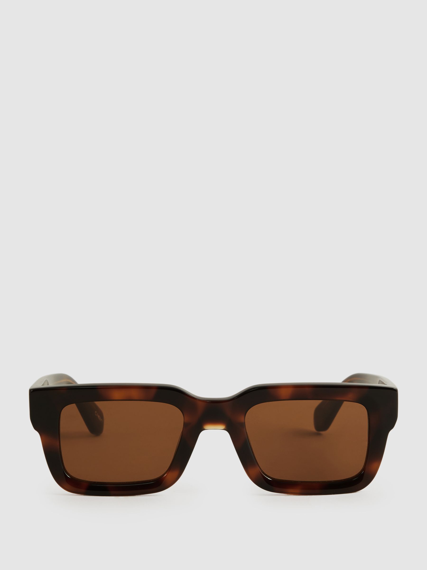 Chimi Rectangular Frame Acetate Sunglasses in Tortoise - Image 1 of 5 Chimi Rectangular Frame Acetate Sunglasses in Tortoise - Image 1 of 5