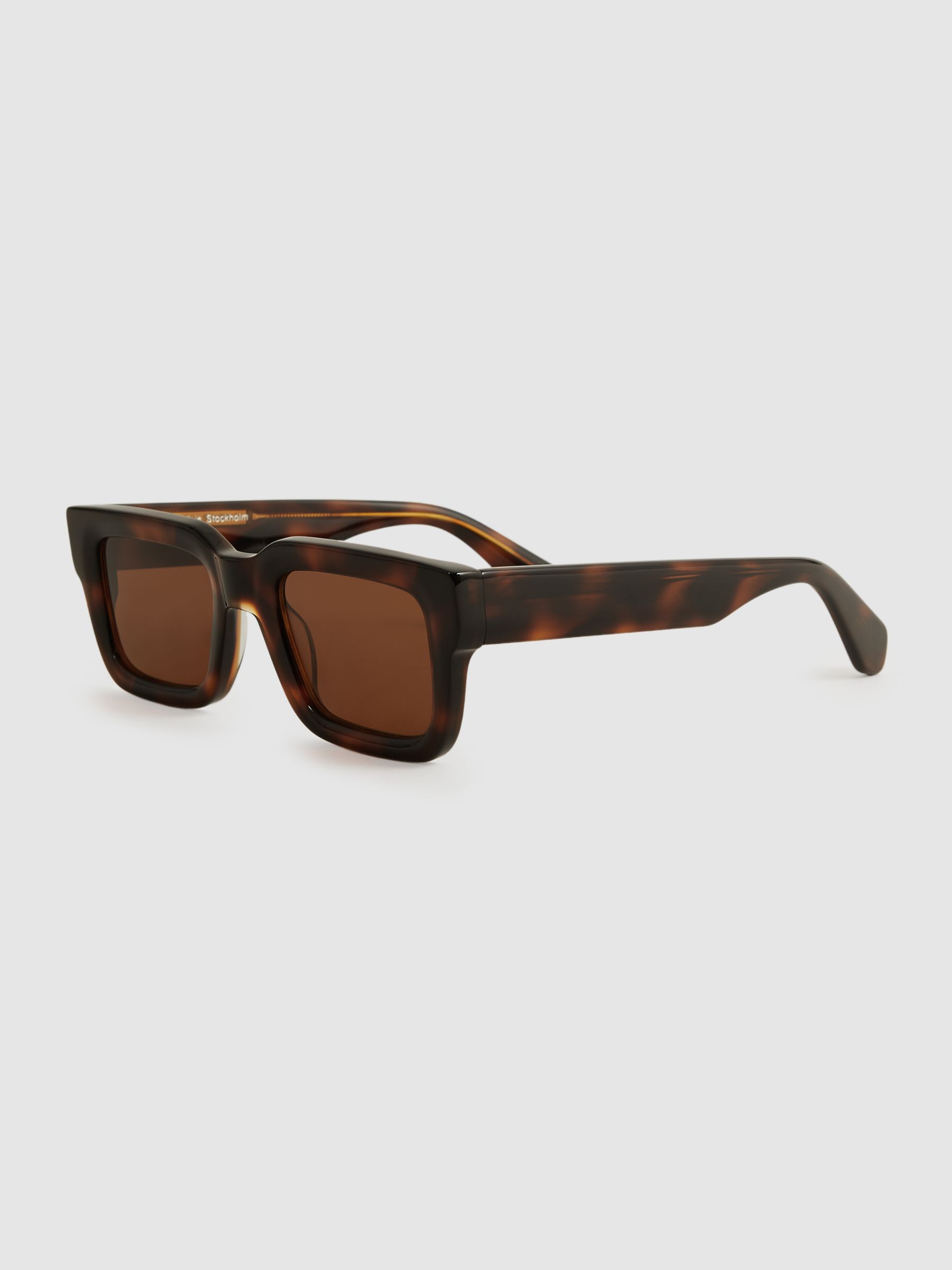 Chimi Rectangular Frame Acetate Sunglasses in Tortoise - Image 3 of 5