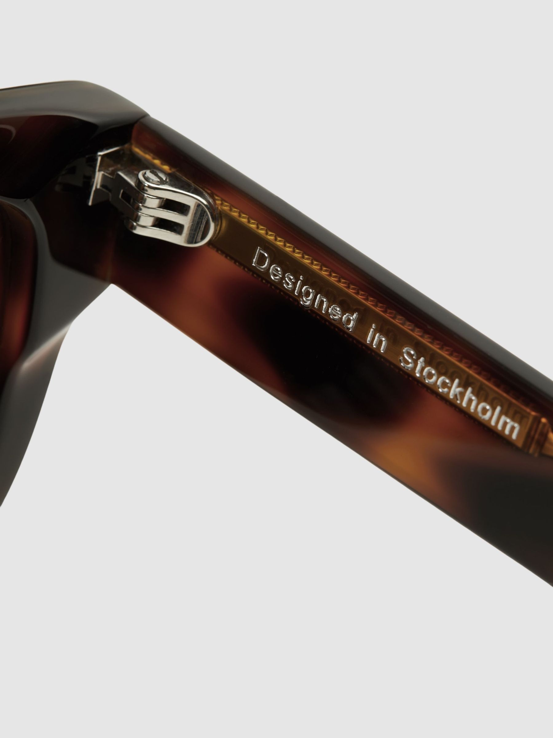 Chimi Rectangular Frame Acetate Sunglasses in Tortoise - Image 4 of 5