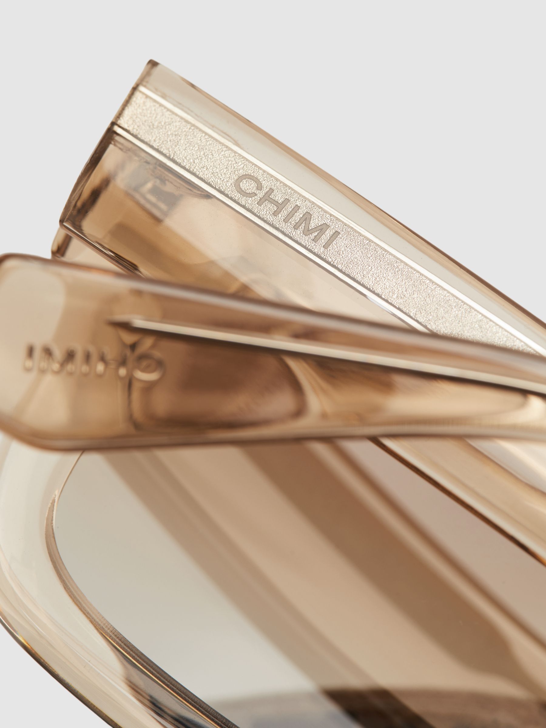 Chimi Rectangular Frame Acetate Sunglasses in Ecru - Image 4 of 5