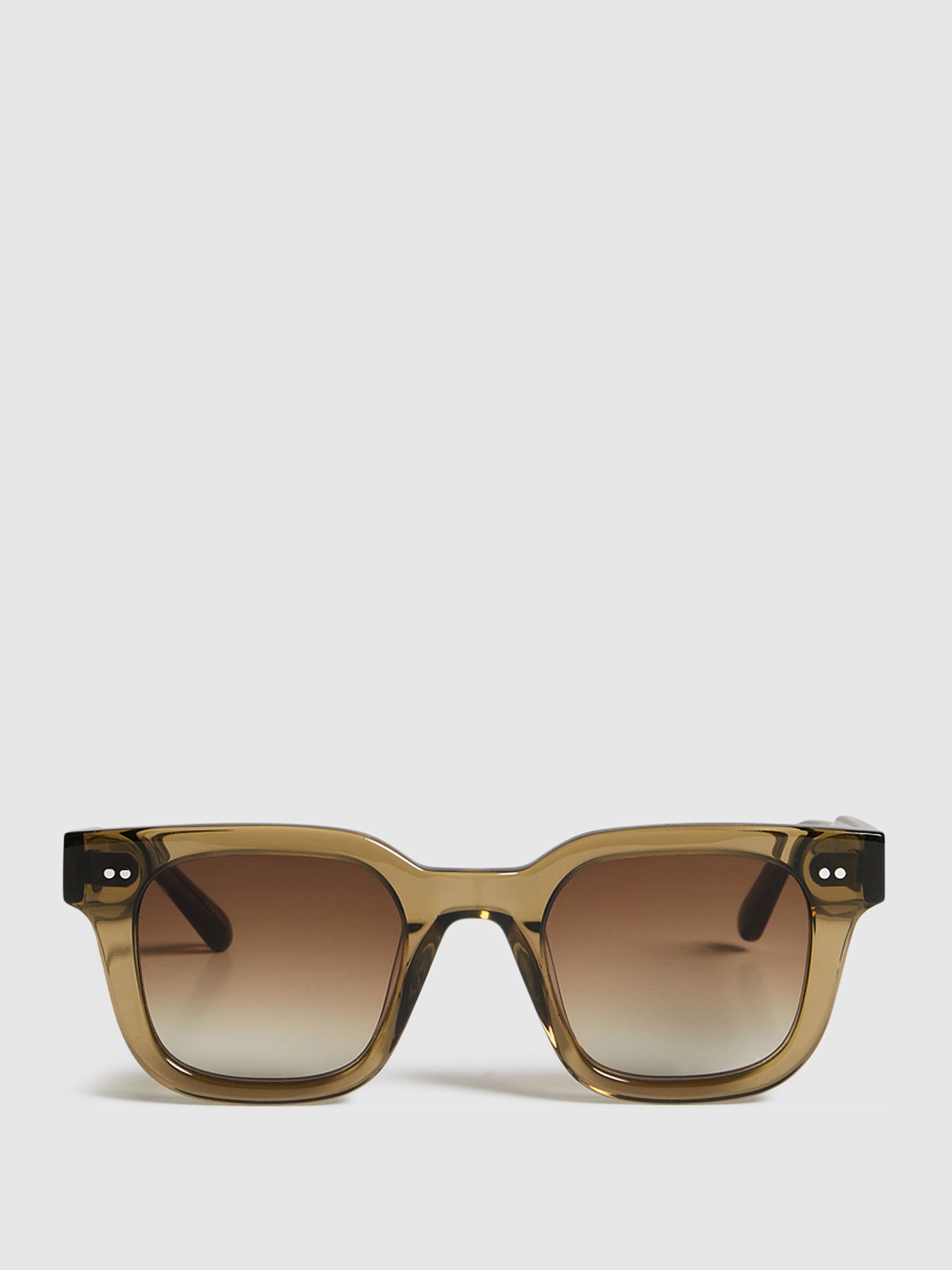 Chimi Square Frame Acetate Sunglasses in Green - Image 1 of 5
