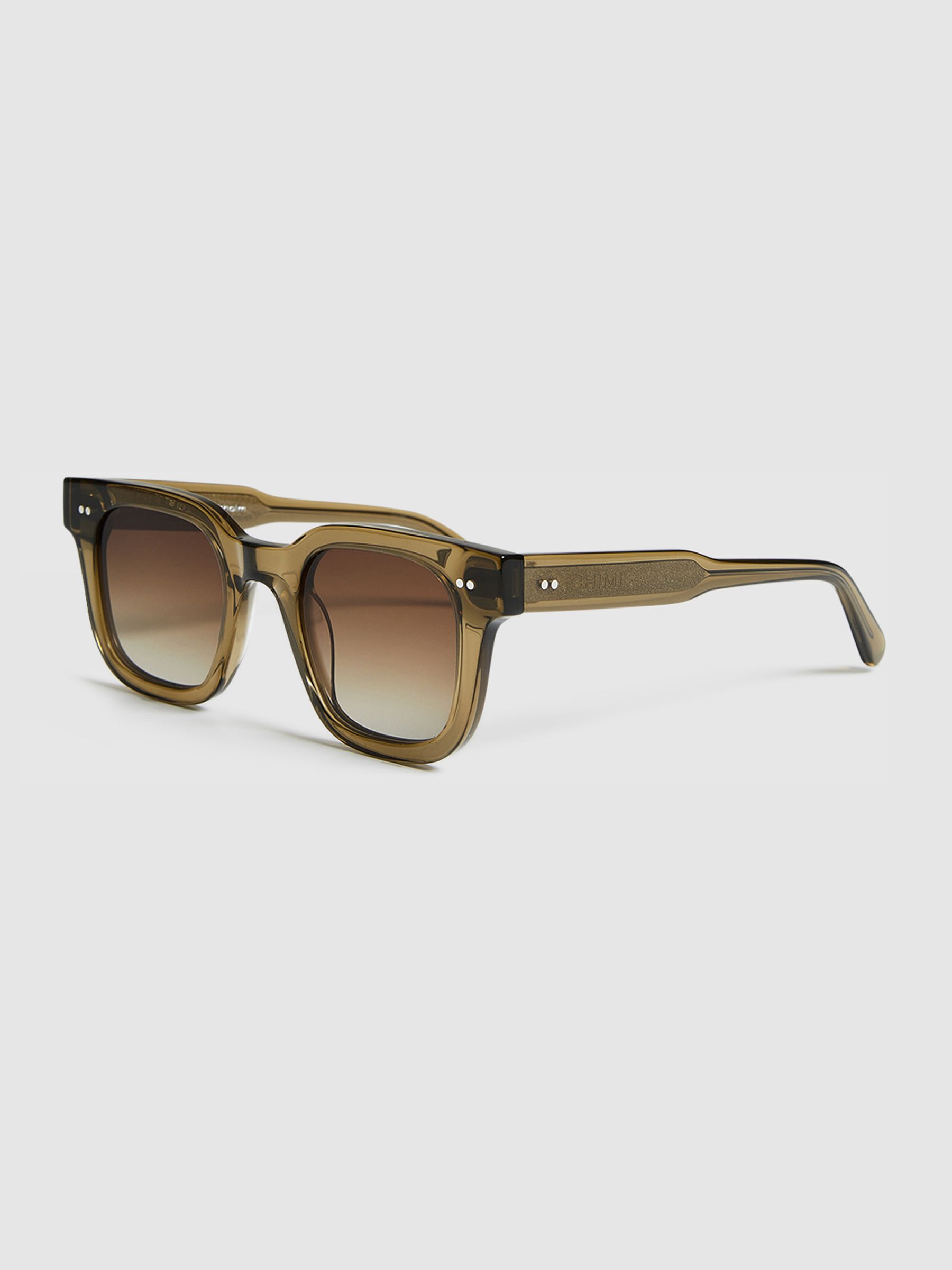 Chimi Square Frame Acetate Sunglasses in Green - Image 3 of 5