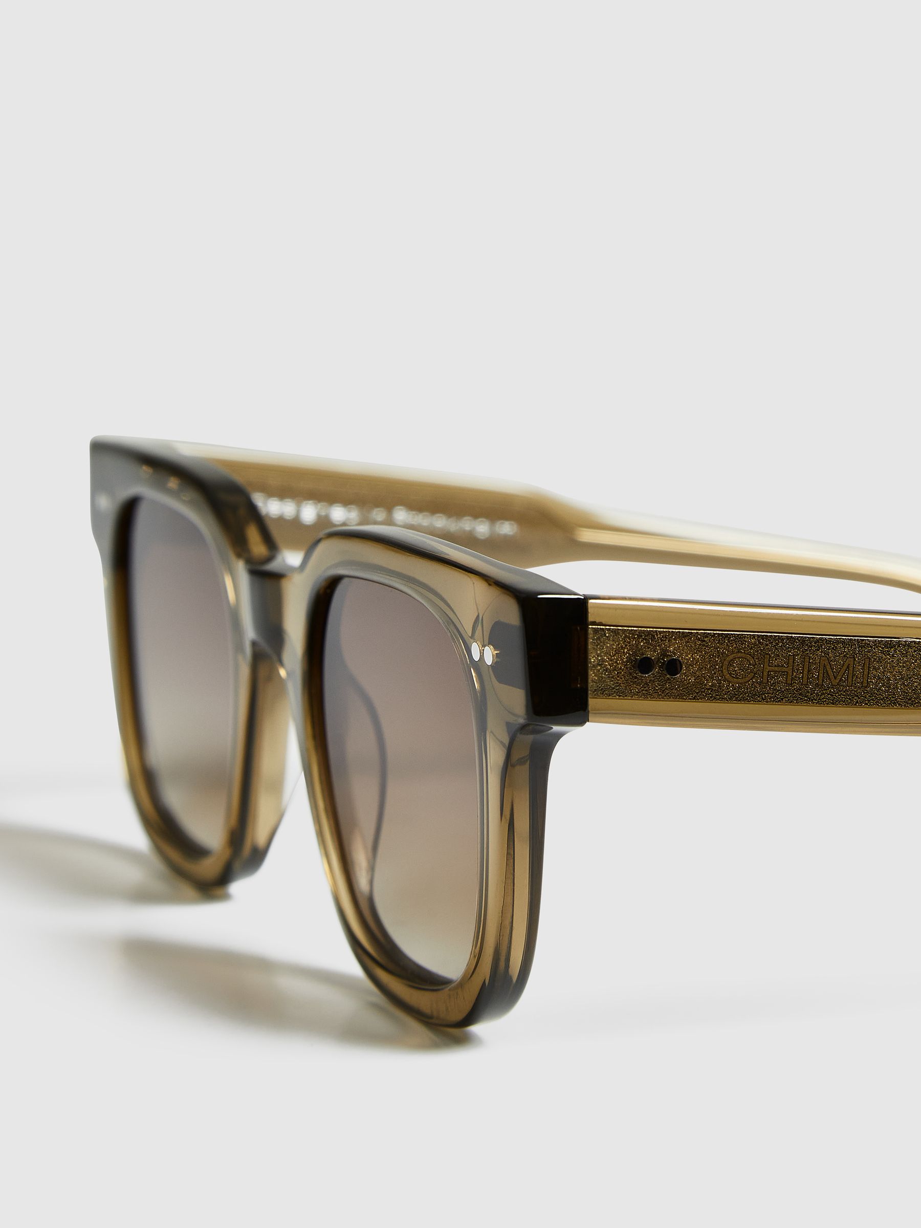 Chimi Square Frame Acetate Sunglasses in Green - Image 4 of 5