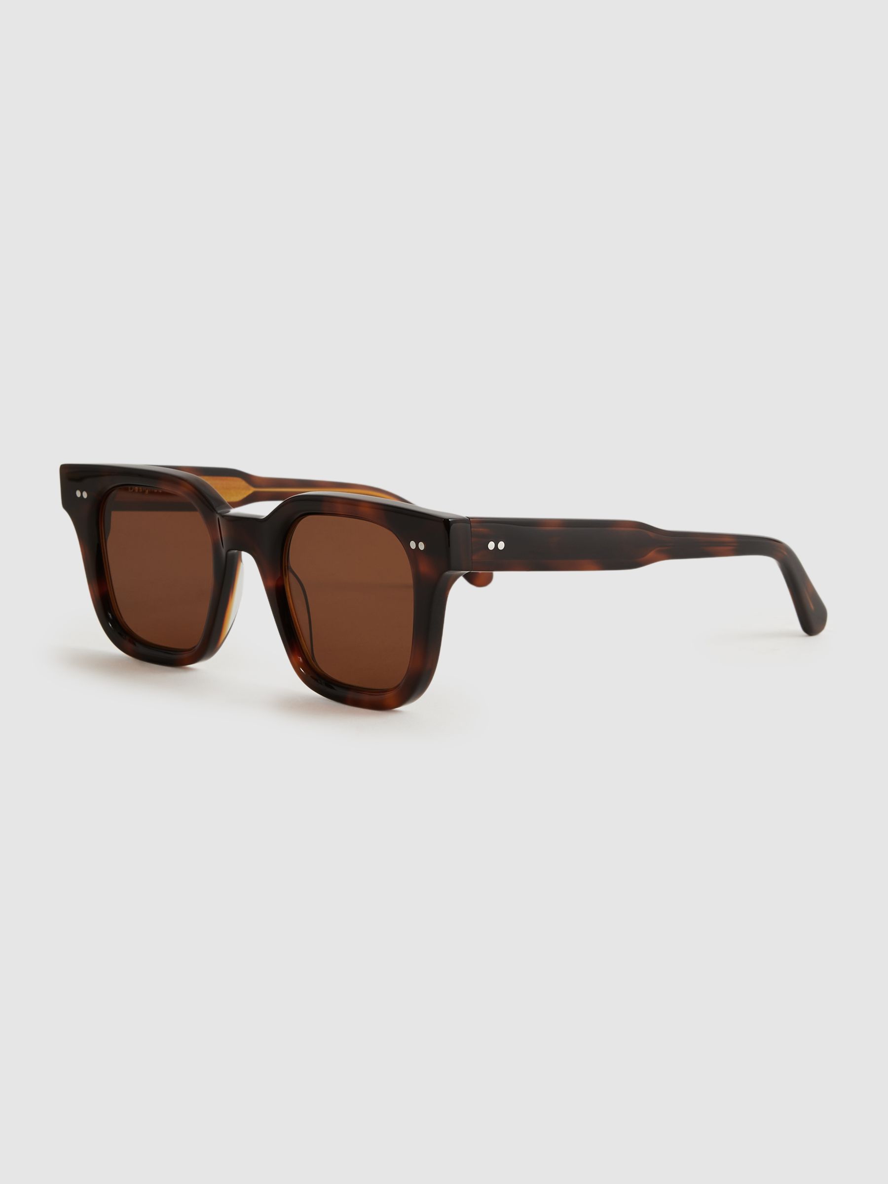 Chimi Square Frame Acetate Sunglasses in Tortoise - Image 3 of 5