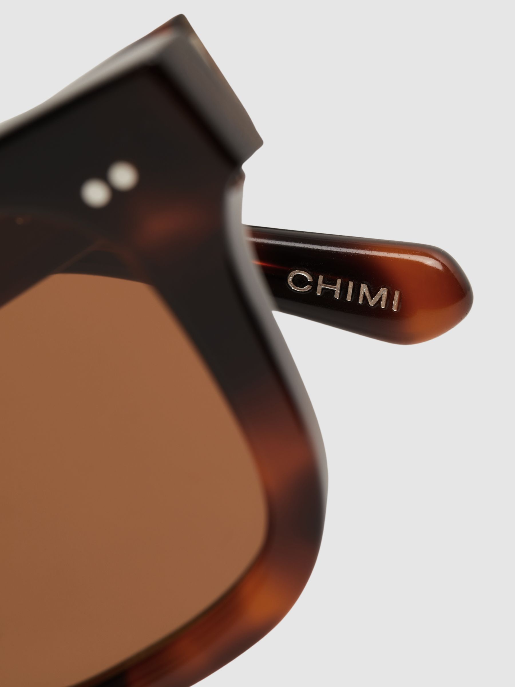 Chimi Square Frame Acetate Sunglasses in Tortoise - Image 4 of 5