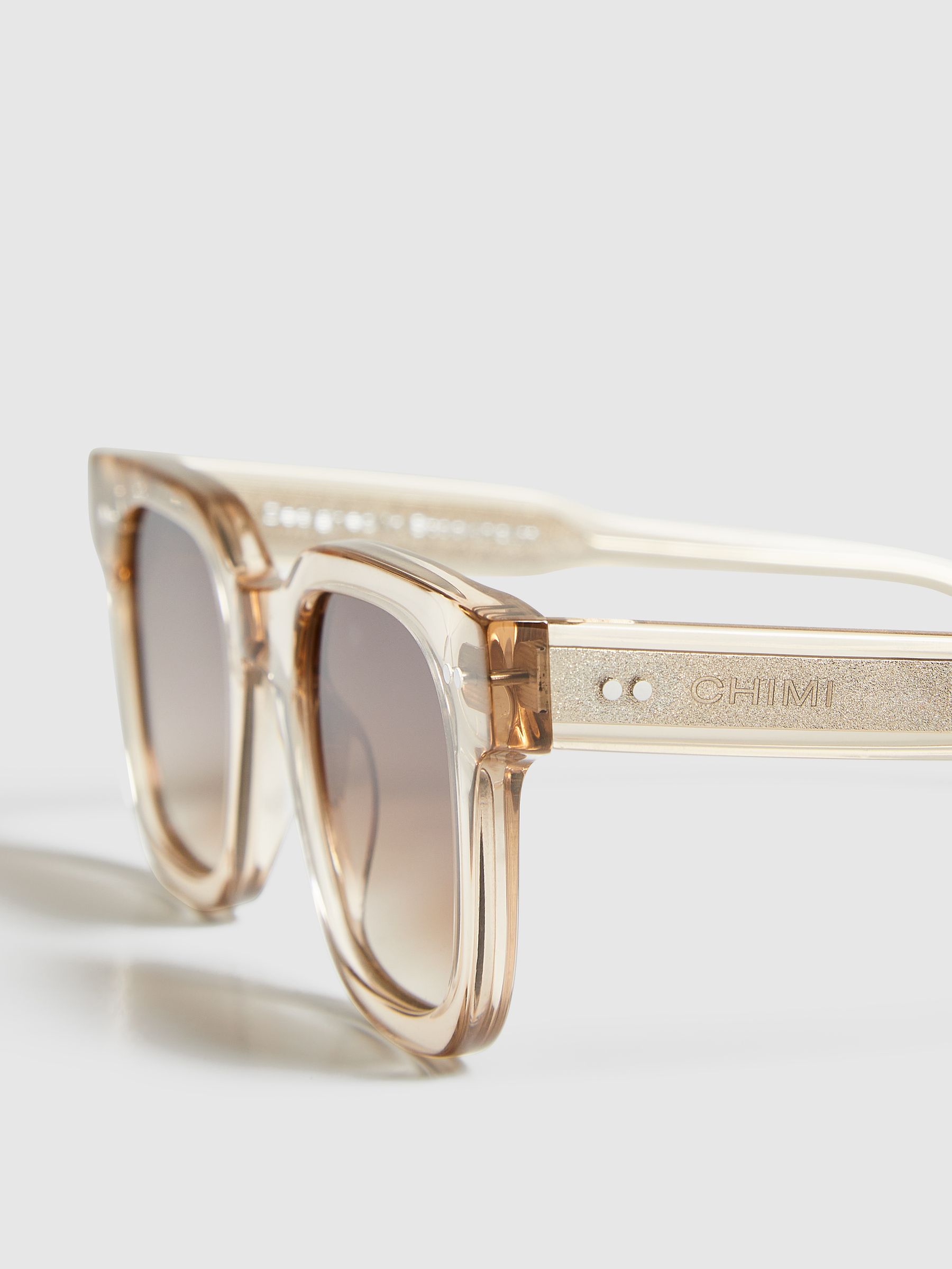 Chimi Square Frame Acetate Sunglasses in Ecru - Image 4 of 5