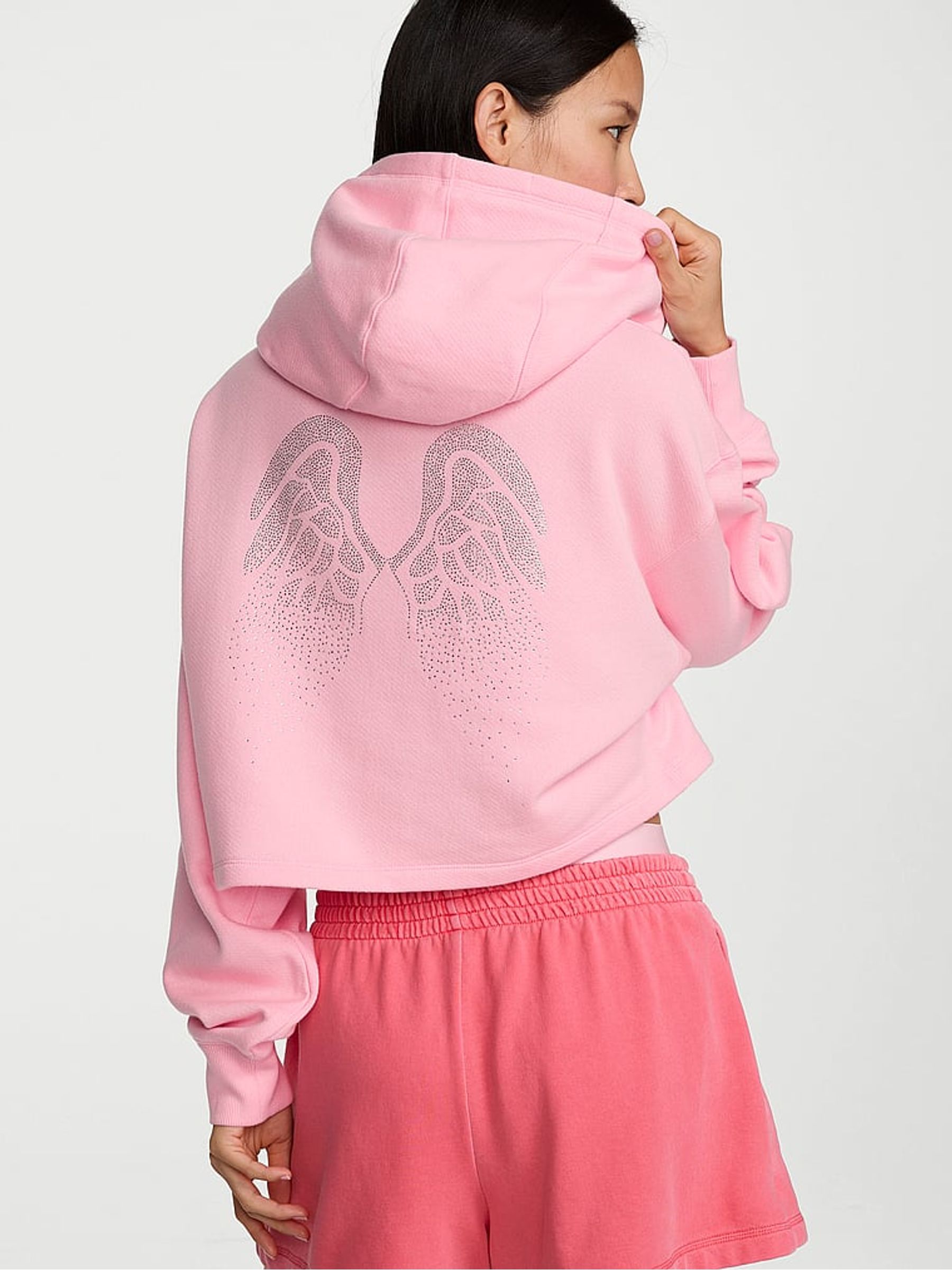 Victoria Pink Fashion Show Cropped Fleece Hoodie - Image 3 of 3 Victoria Pink Fashion Show Cropped Fleece Hoodie - Image 3 of 3