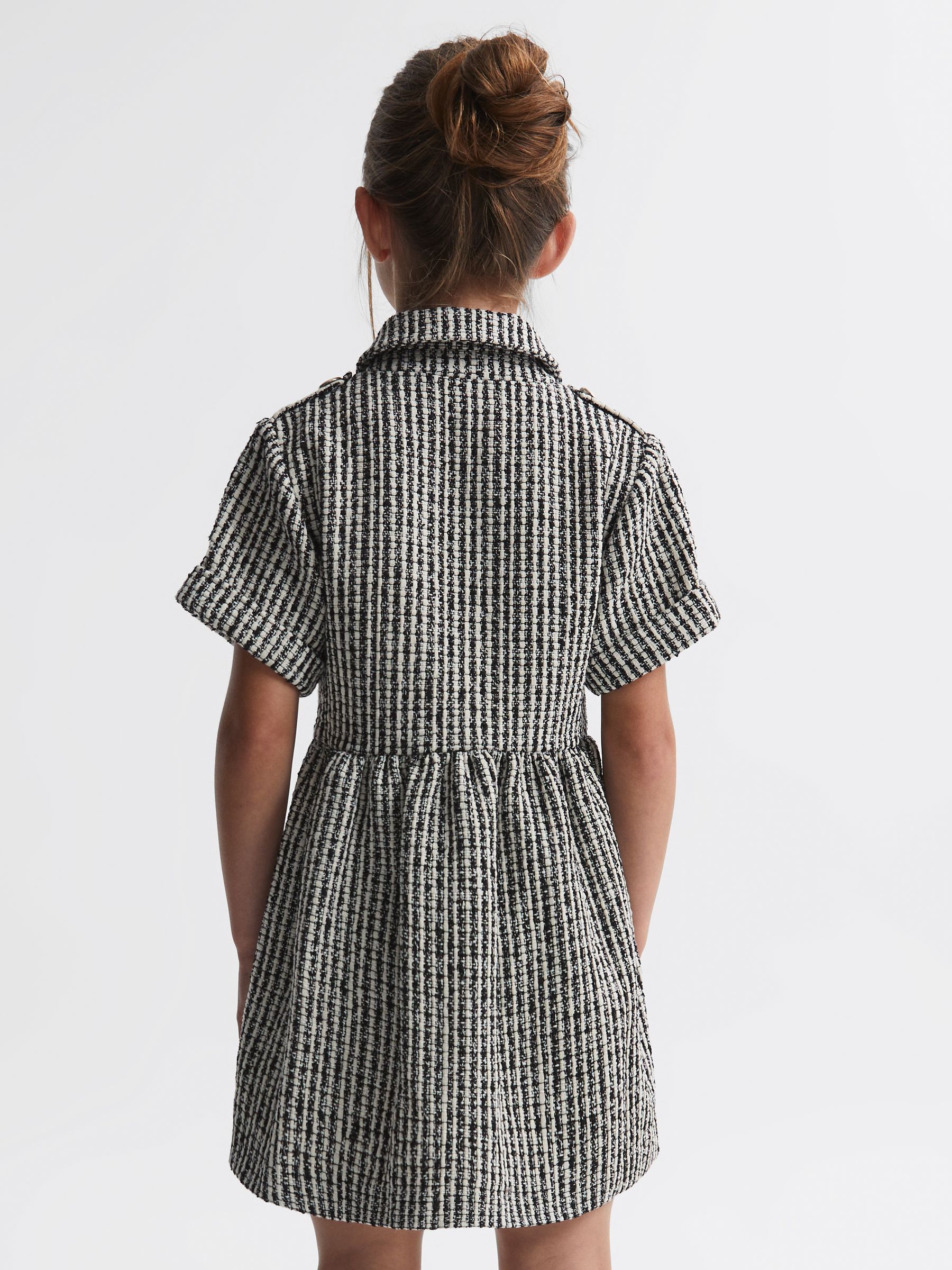 9-14 yrs Tweed Double Breasted Dress in Multi - Image 5 of 5