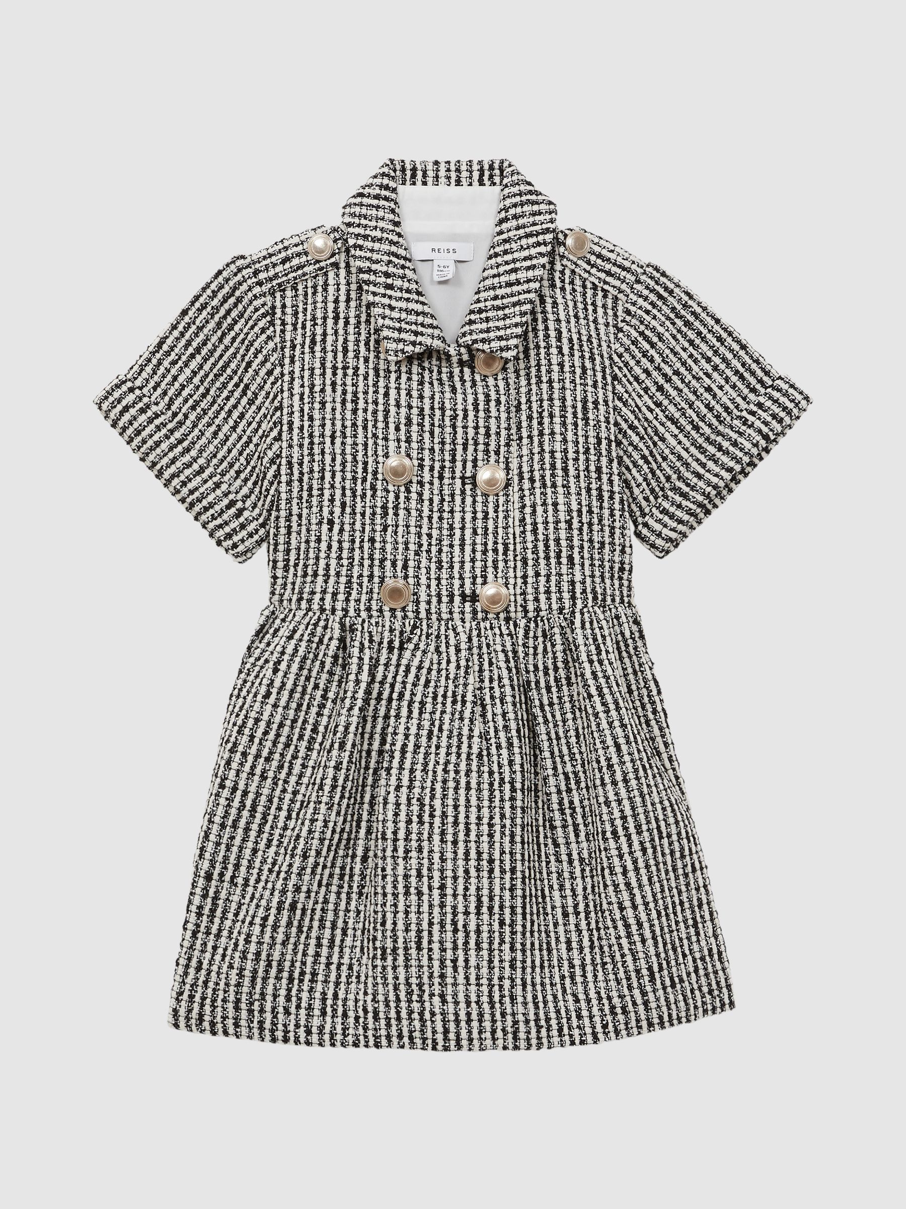 4-9 yrs Tweed Double Breasted Dress in Multi - Image 1 of 5