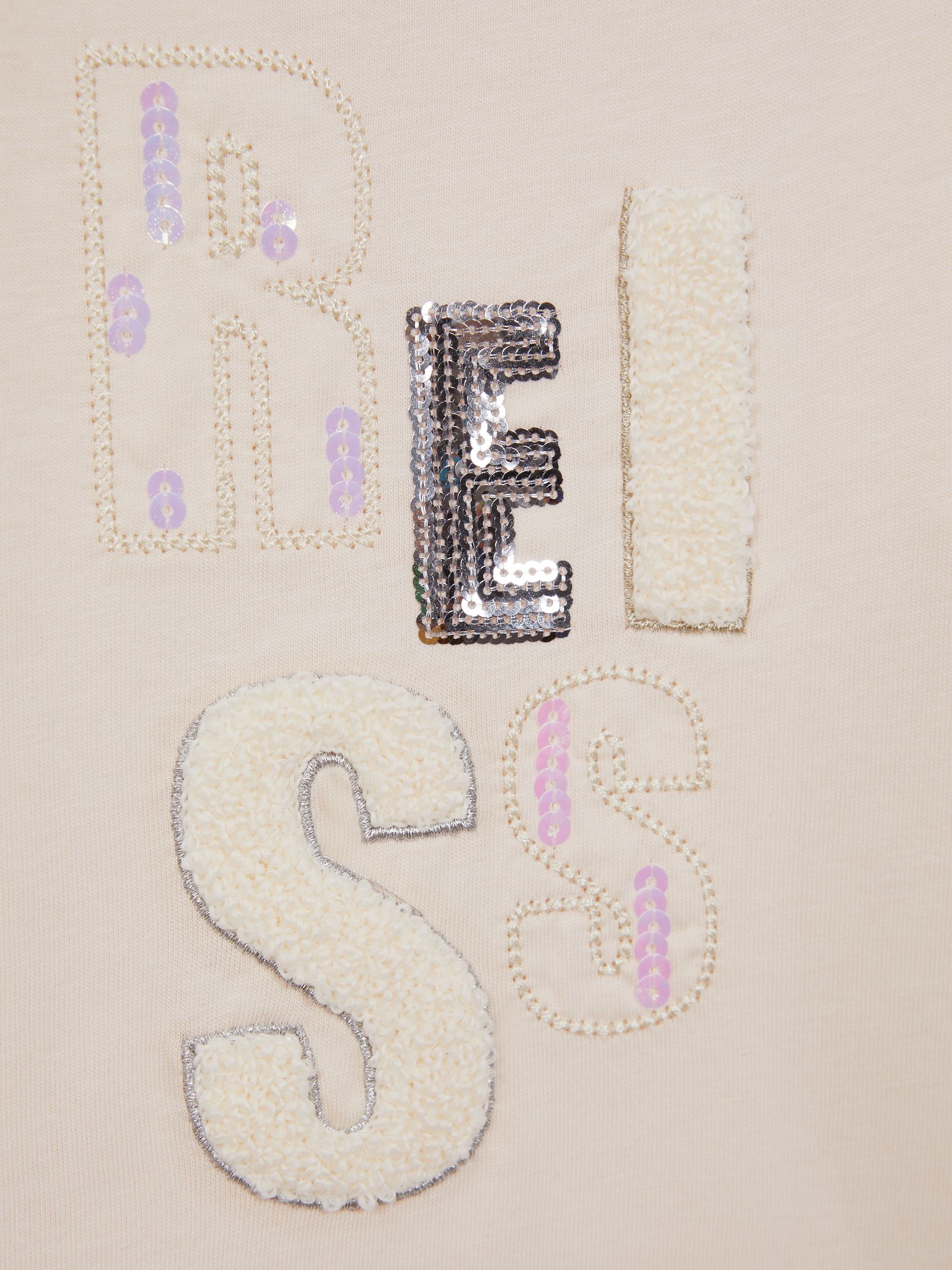 9-14 yrs Embellished 100% Cotton T-Shirt in Pink - Image 6 of 6