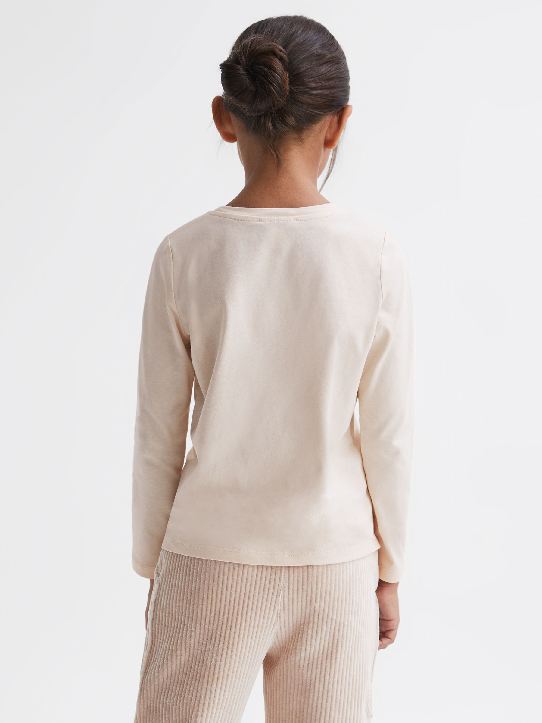 Embellished Cotton T-Shirt in Pink - Image 5 of 6