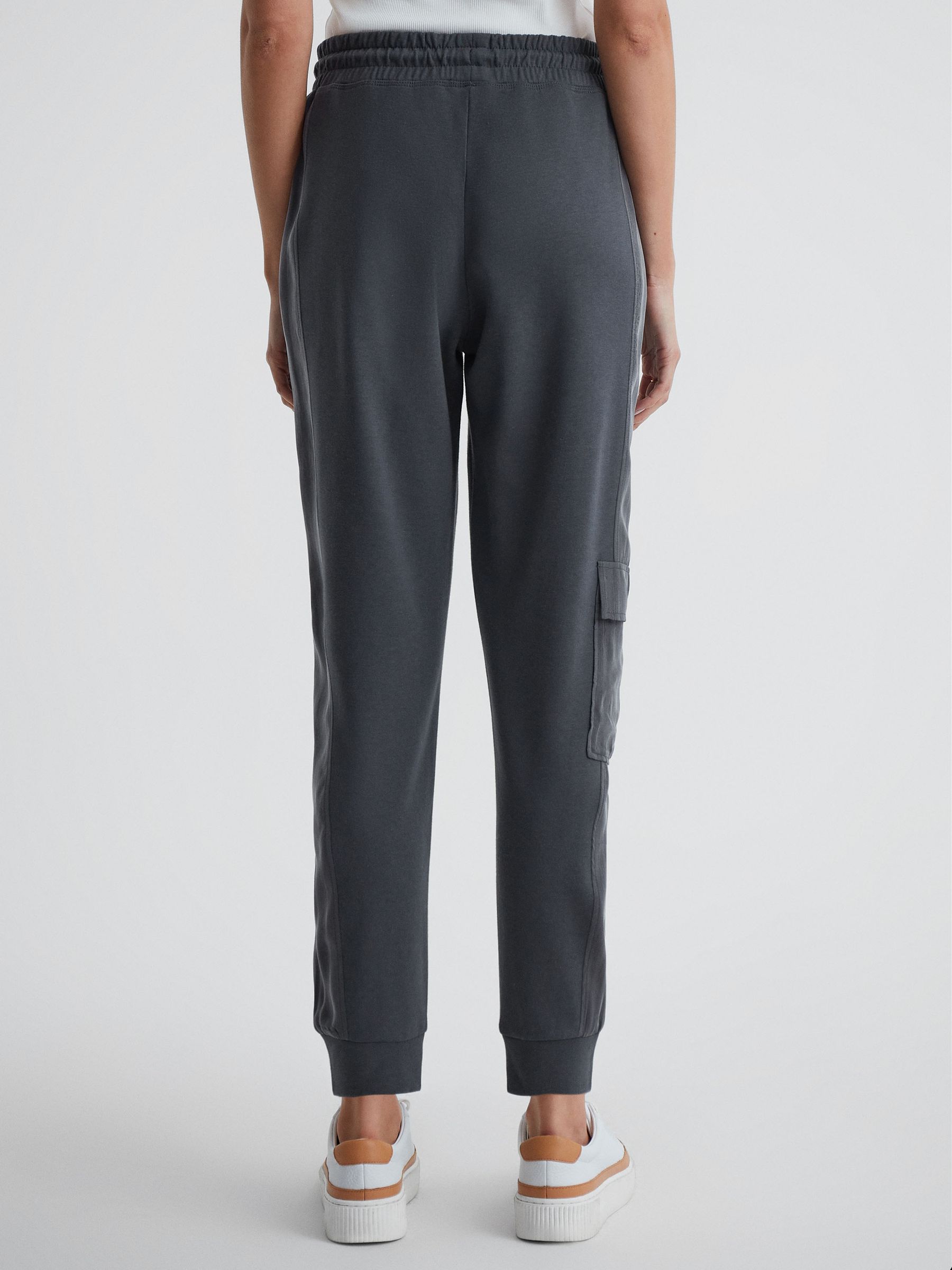 Hybrid Side Stripe Drawstring Joggers in Charcoal - Image 5 of 5