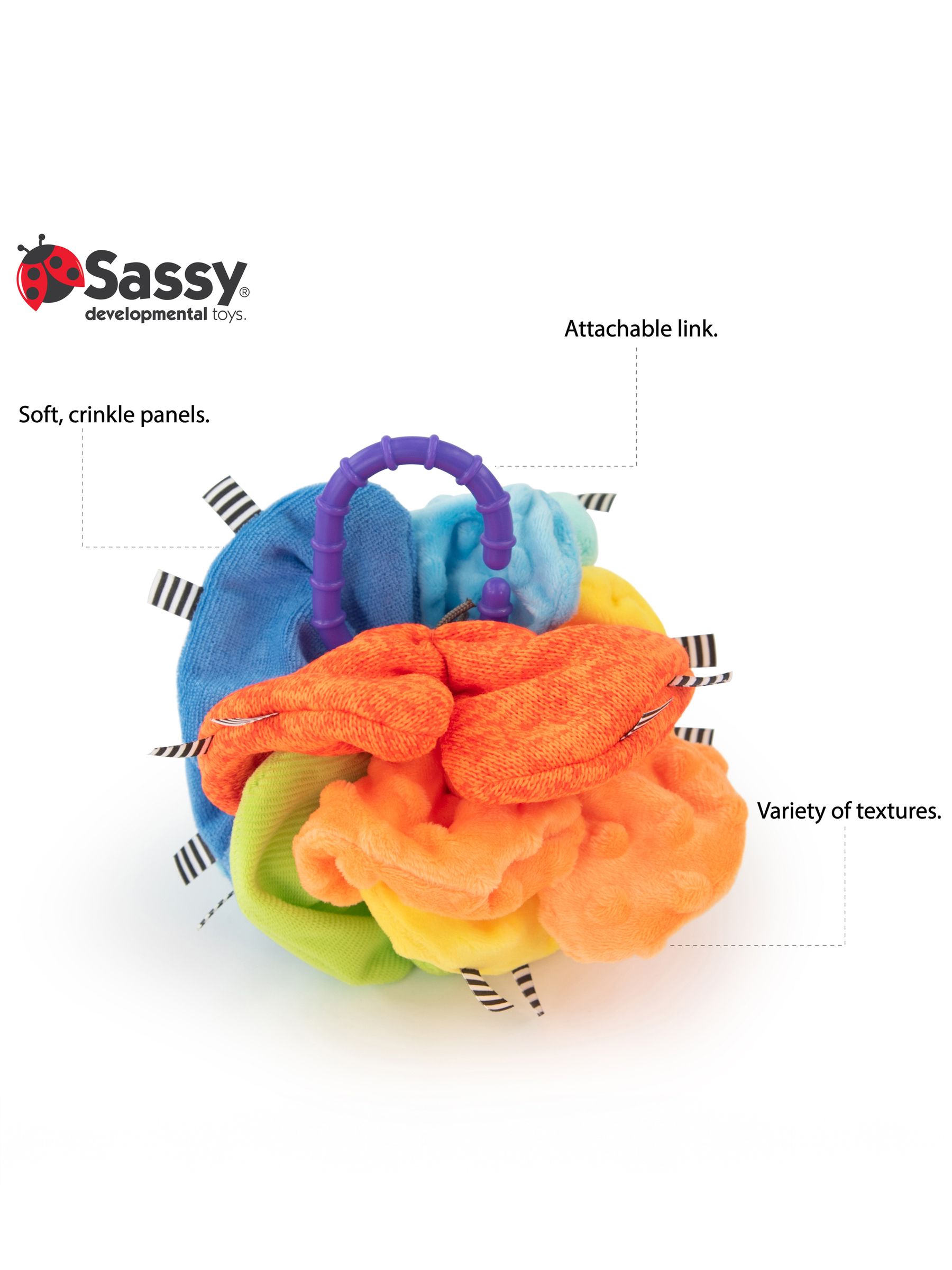 Sassy Sensory Crinkle Ball - Image 4 of 4