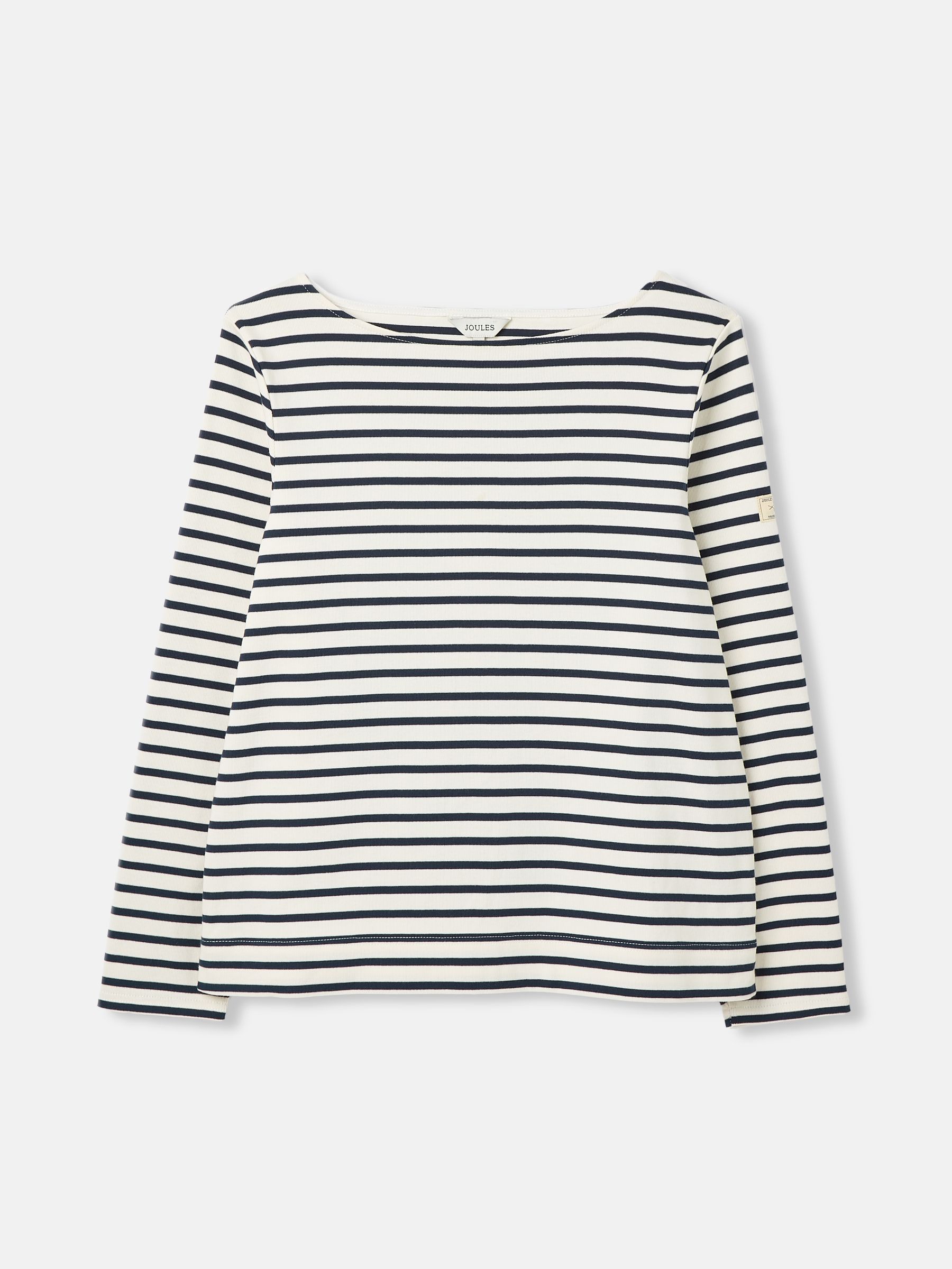 Harbour Cream & Navy Striped Boat Neck Breton Top - Image 8 of 8