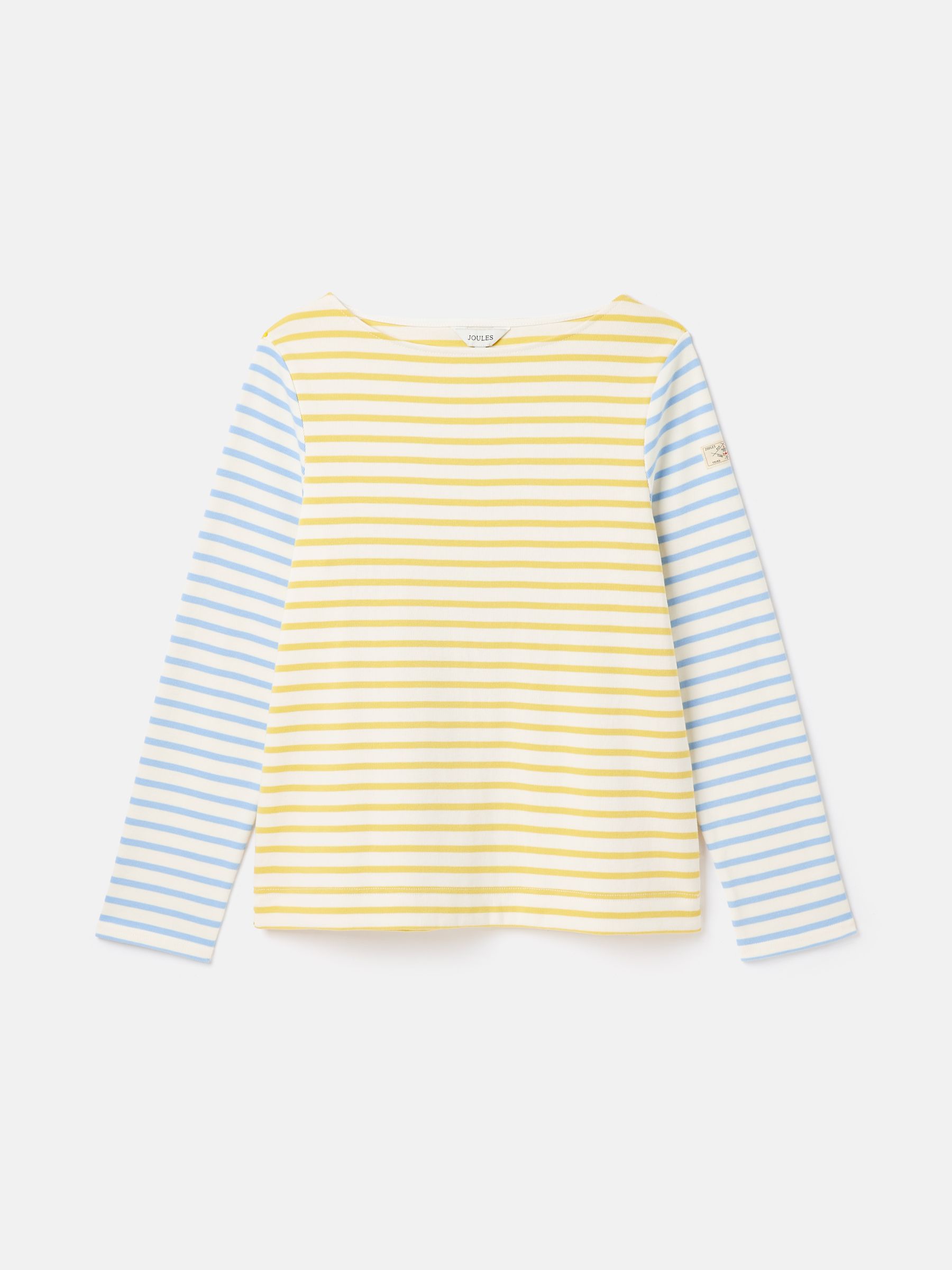 New Harbour Yellow & Blue Striped Boat Neck Breton Top - Image 7 of 7