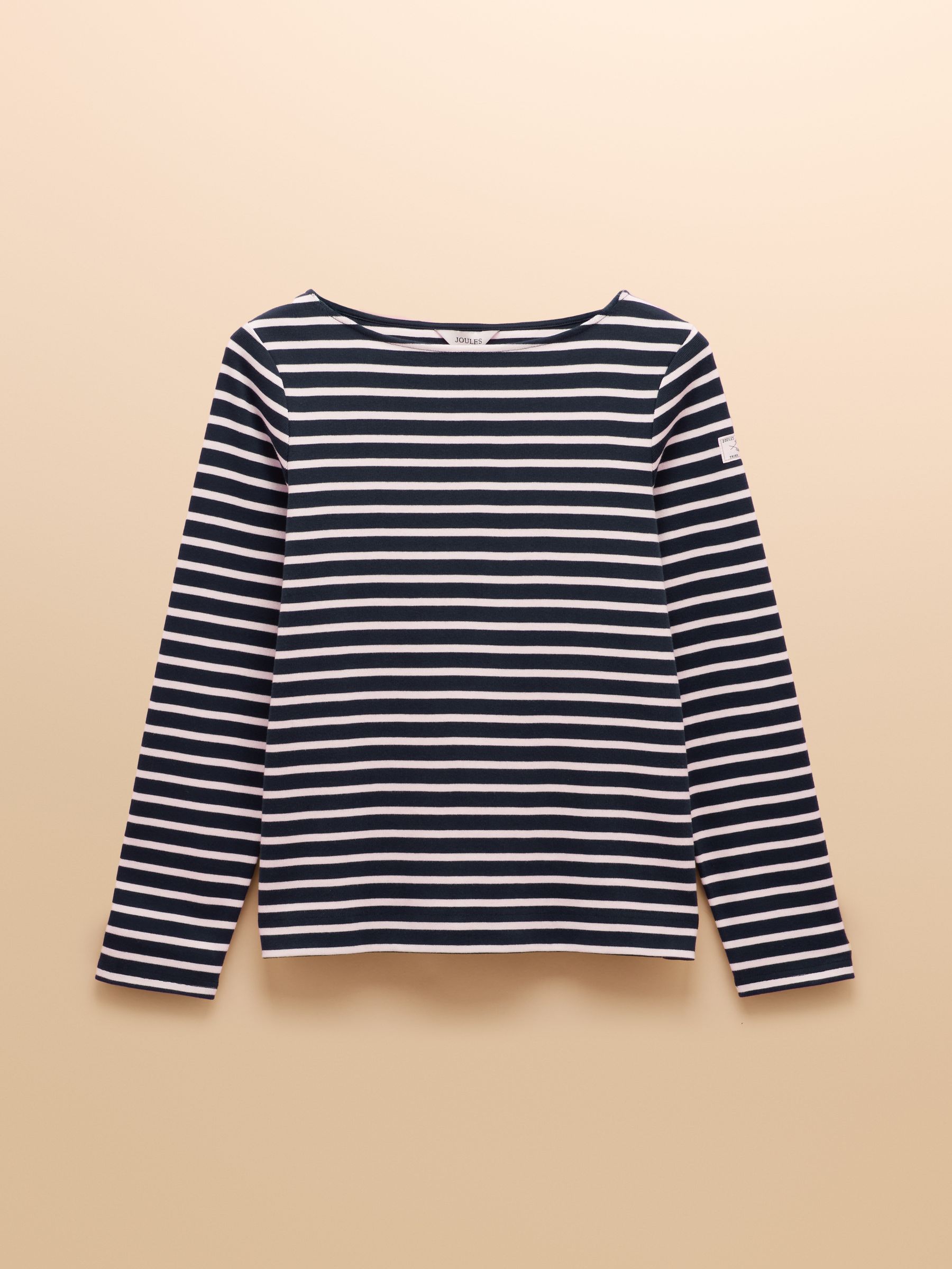 Harbour Navy & White Striped Boat Neck Breton Top - Image 8 of 8