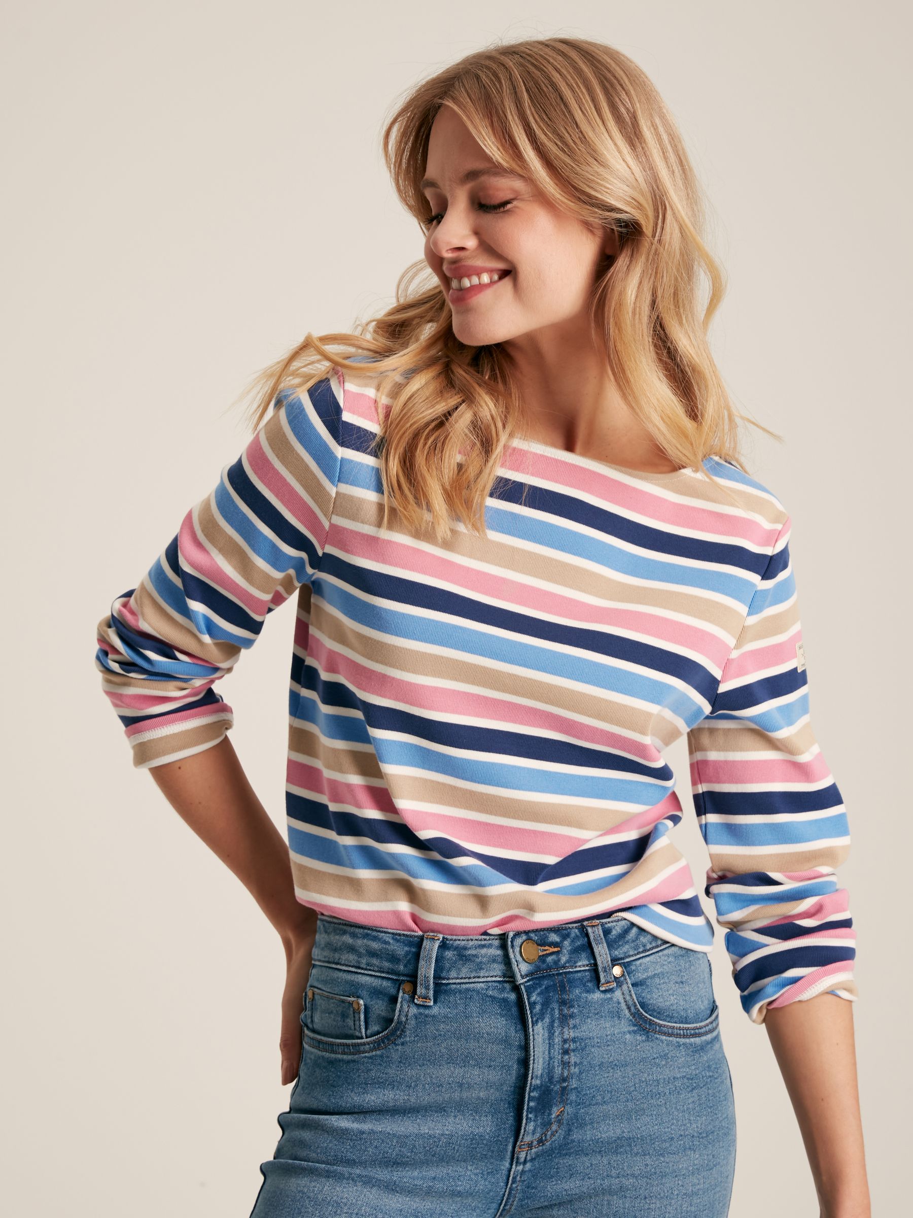New Harbour Multi Striped Boat Neck Breton Top - Image 1 of 6