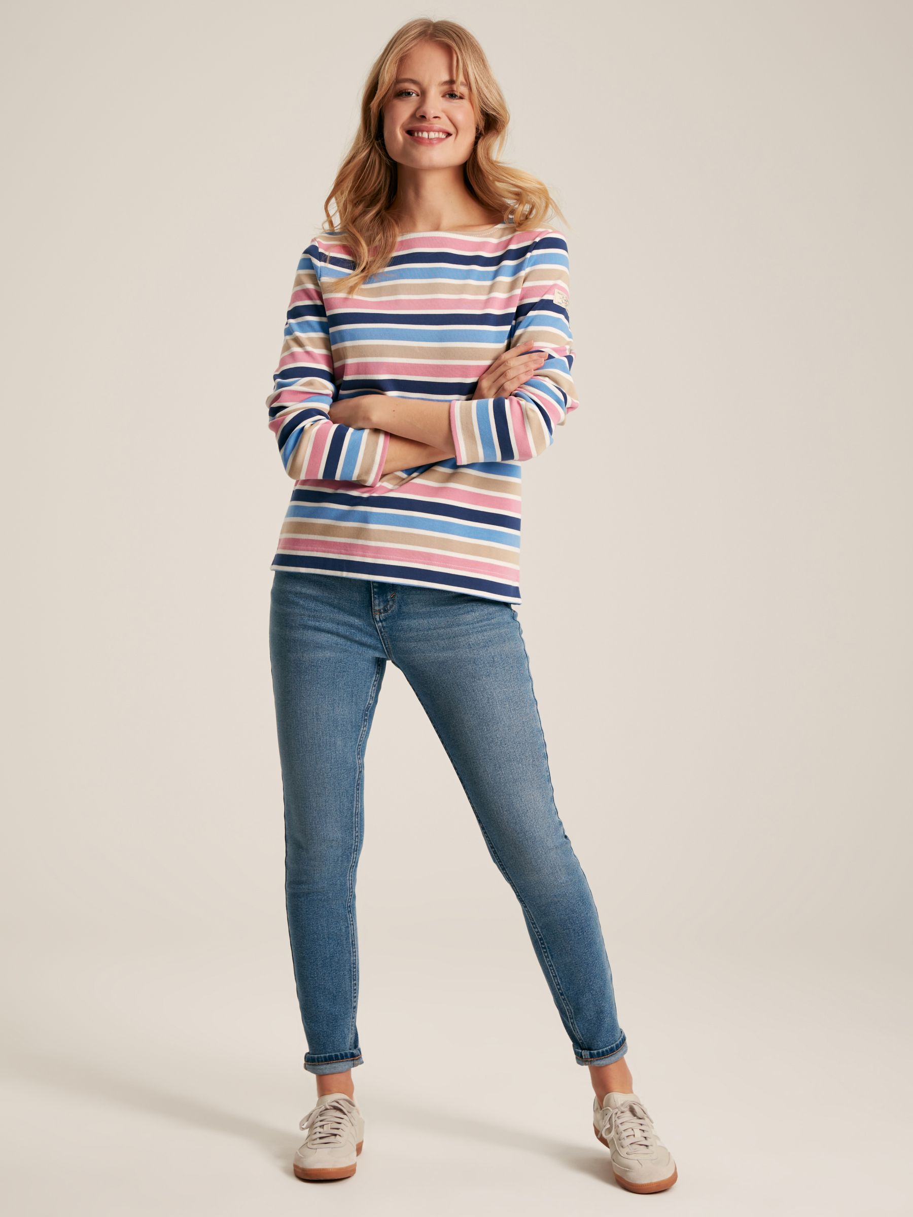 New Harbour Multi Striped Boat Neck Breton Top - Image 3 of 6