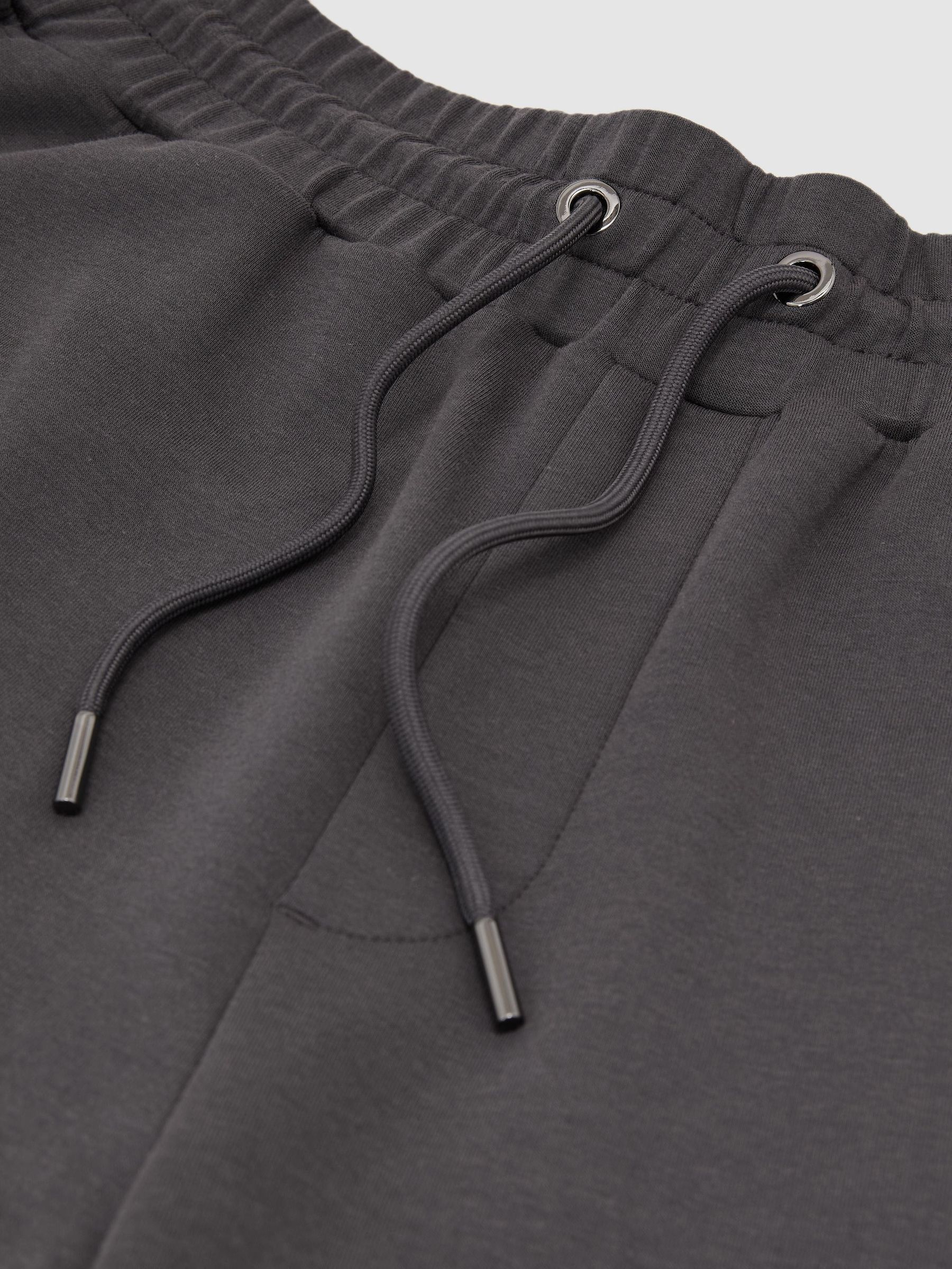 Prémiové tepláky Interlock Relaxed-Střih Jogger kalhoty v tmavě šedé barvě - Obrázek 7 z 7