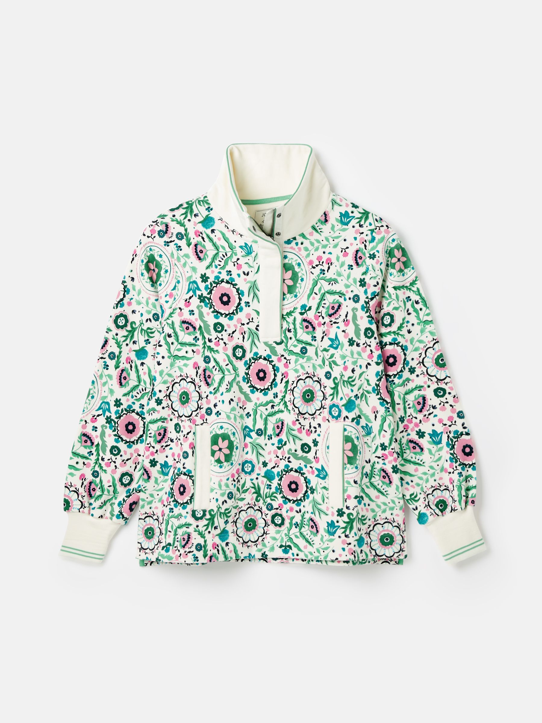 Burnham Floral Funnel Neck Quarter Zip Sweatshirt - Image 7 of 7