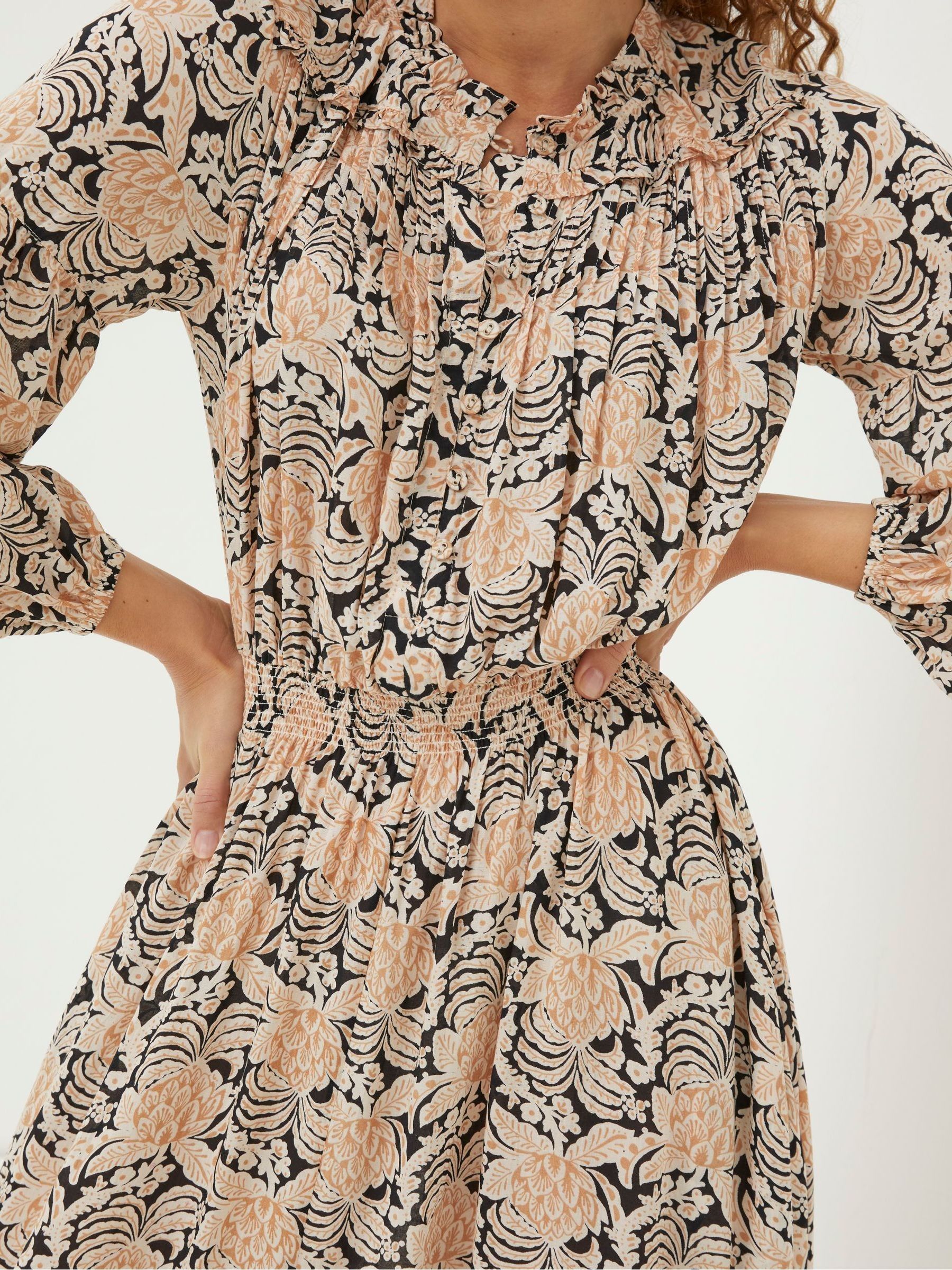 Black Beth Damask Floral Maxi Dress - Image 5 of 6