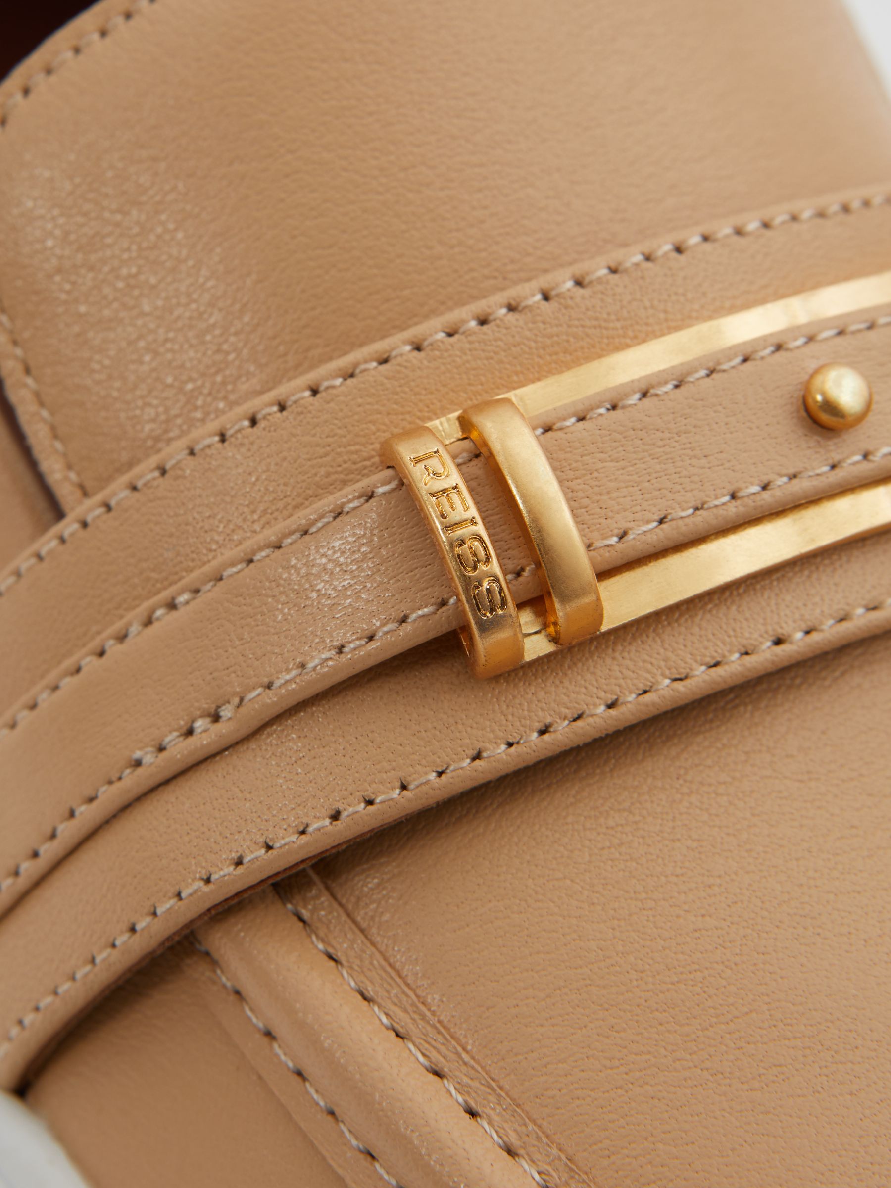 Leather Loafer Trainers in Neutral - Image 5 of 5