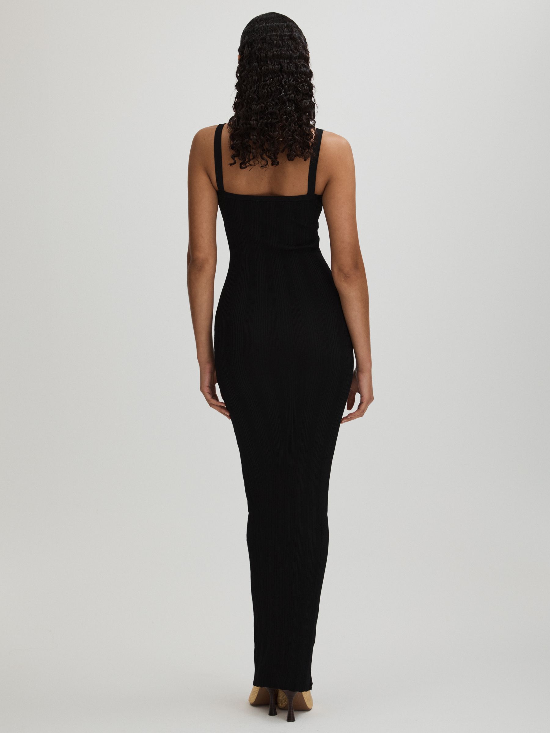 Good American Plisse Maxi Dress in Black - Image 4 of 5