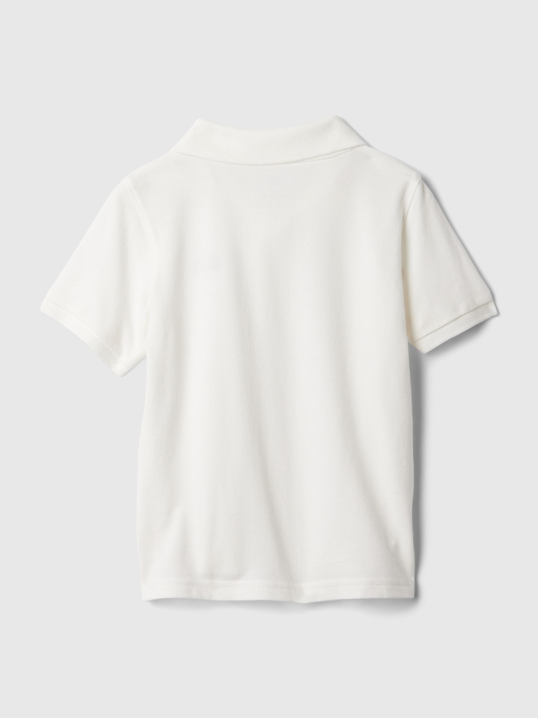 White Logo Pique Short Sleeve Polo Shirt (Newborn-5yrs) - Image 2 of 3