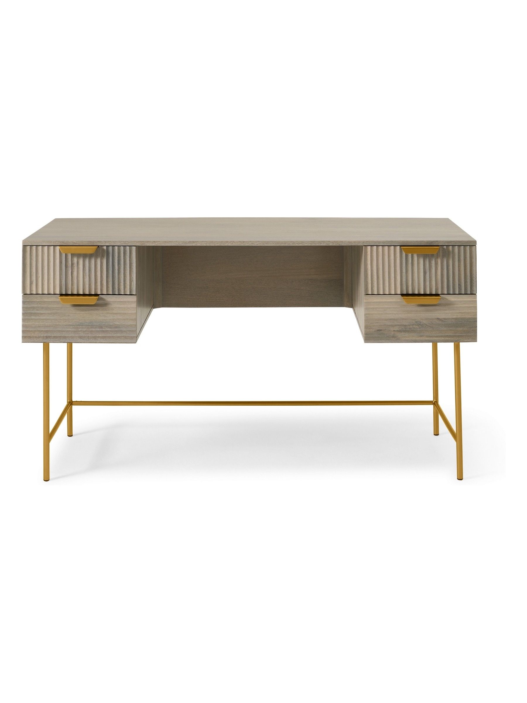 Haines Storage Desk in Grey - Image 2 of 5