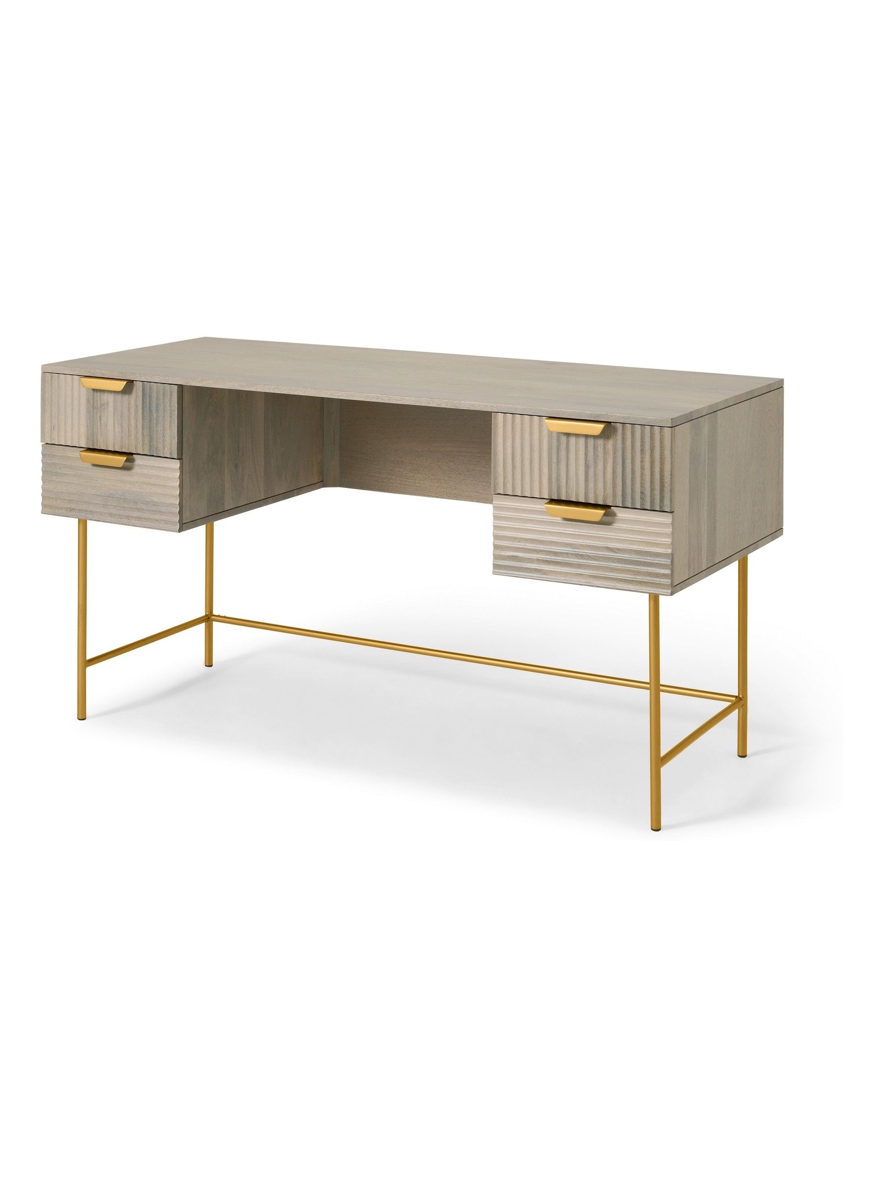 Haines Storage Desk in Grey - Image 3 of 5