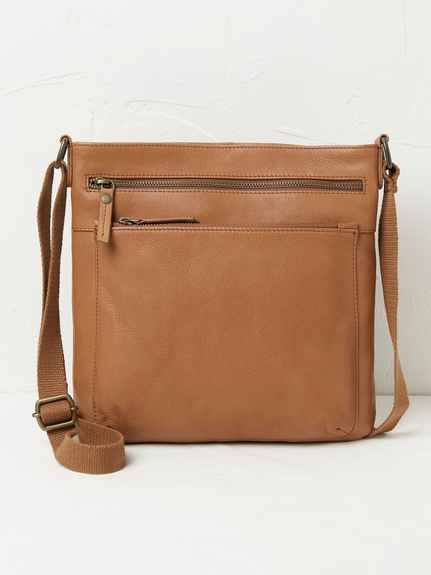 Allie Tan Brown Crossbody Bag | FatFace USA