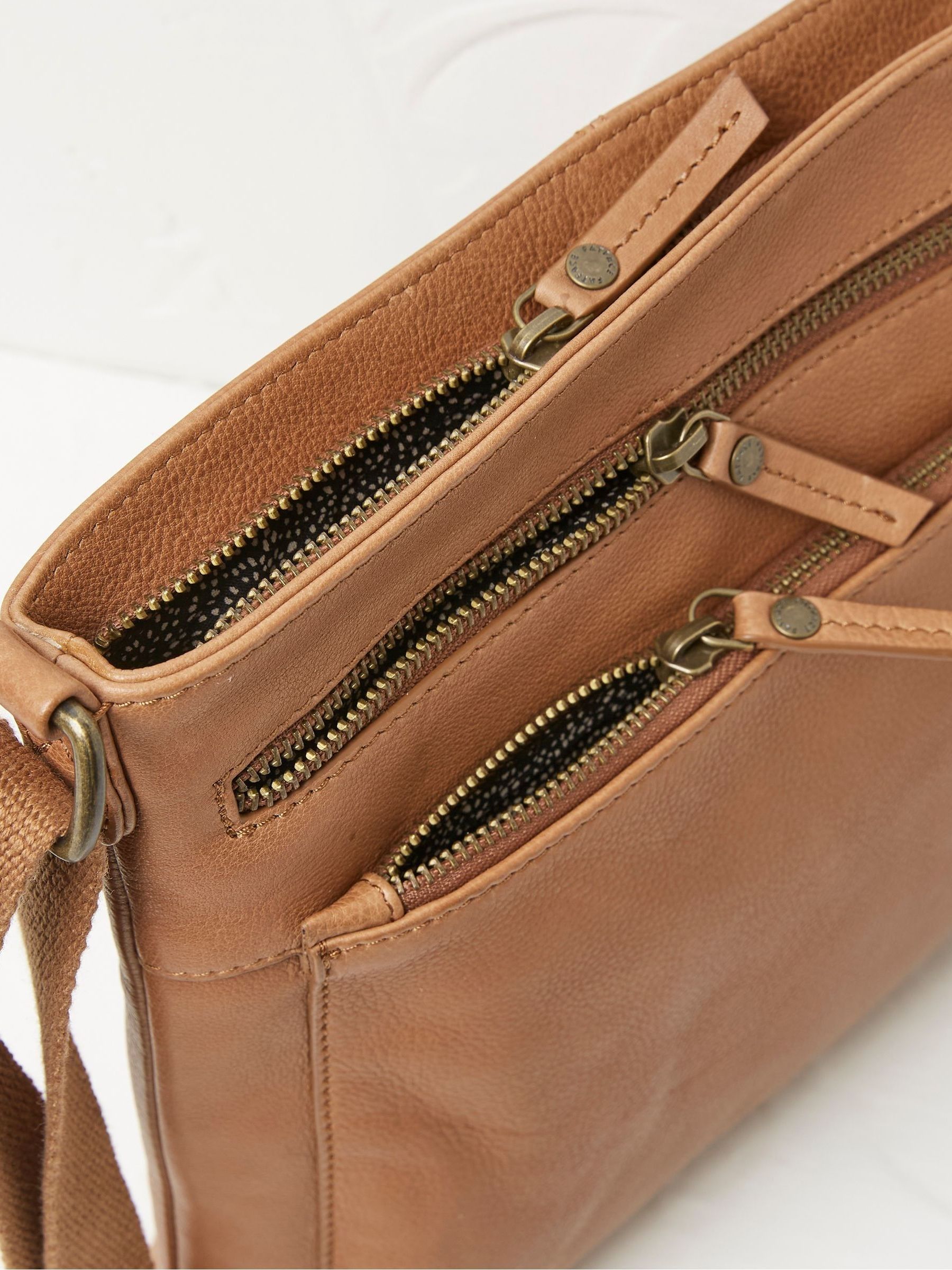 Allie Tan Brown Crossbody Bag - Image 2 of 2