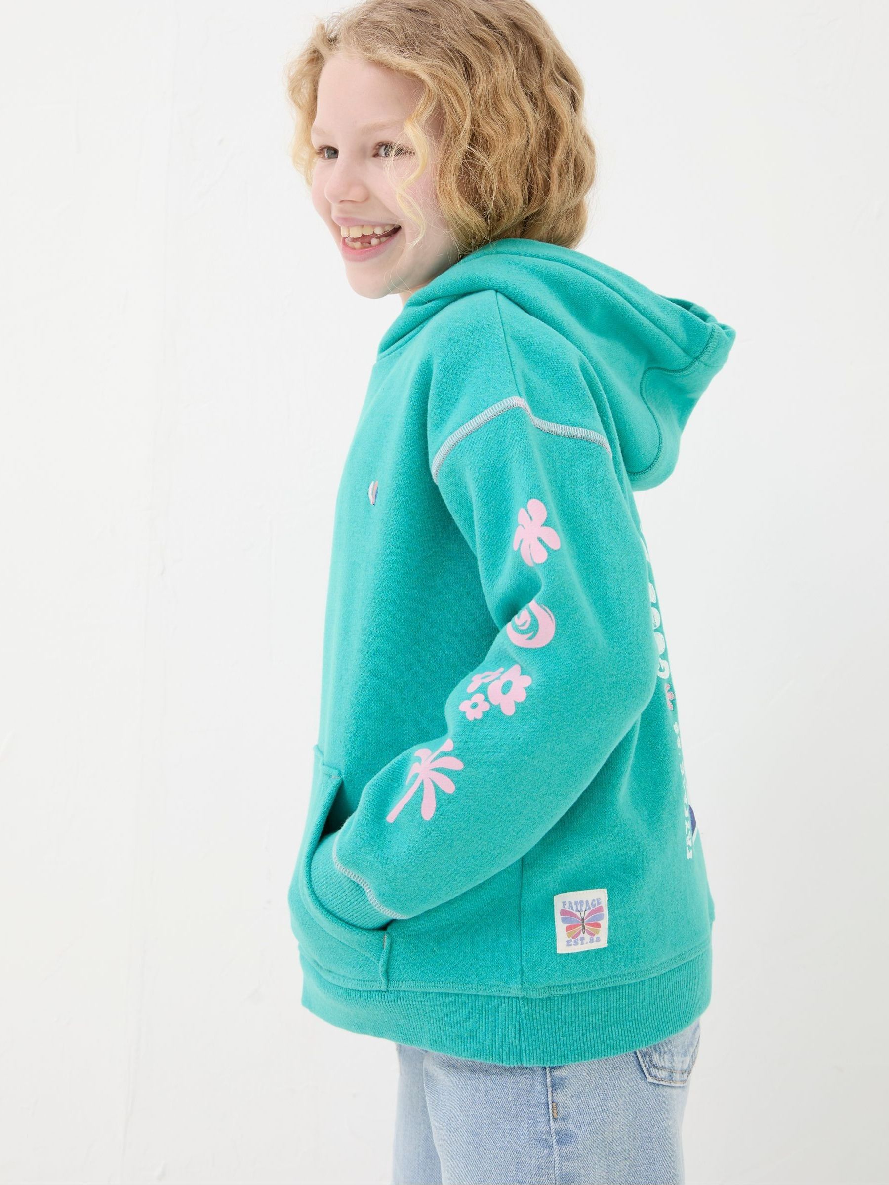 Blue Good Vibes Popover Hoodie - Image 1 of 6