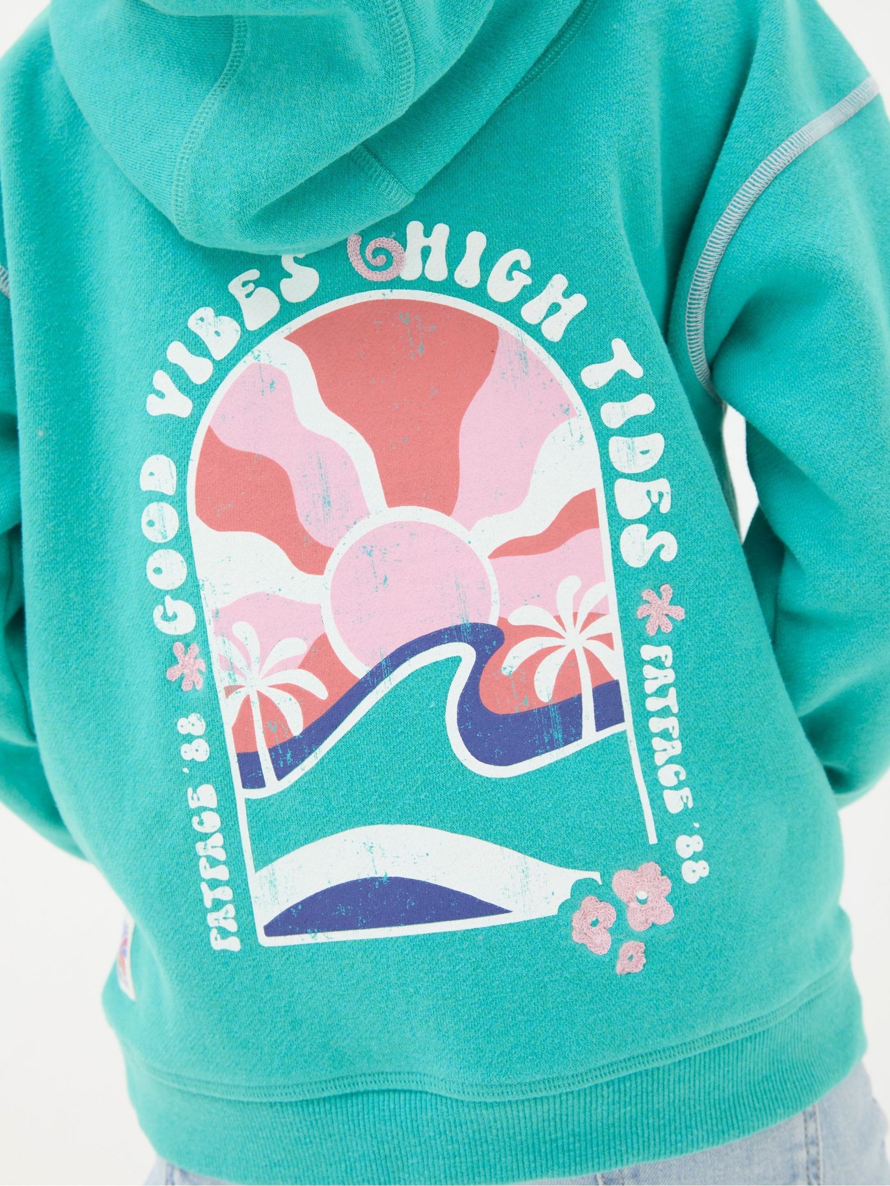 Blue Good Vibes Popover Hoodie - Image 4 of 6