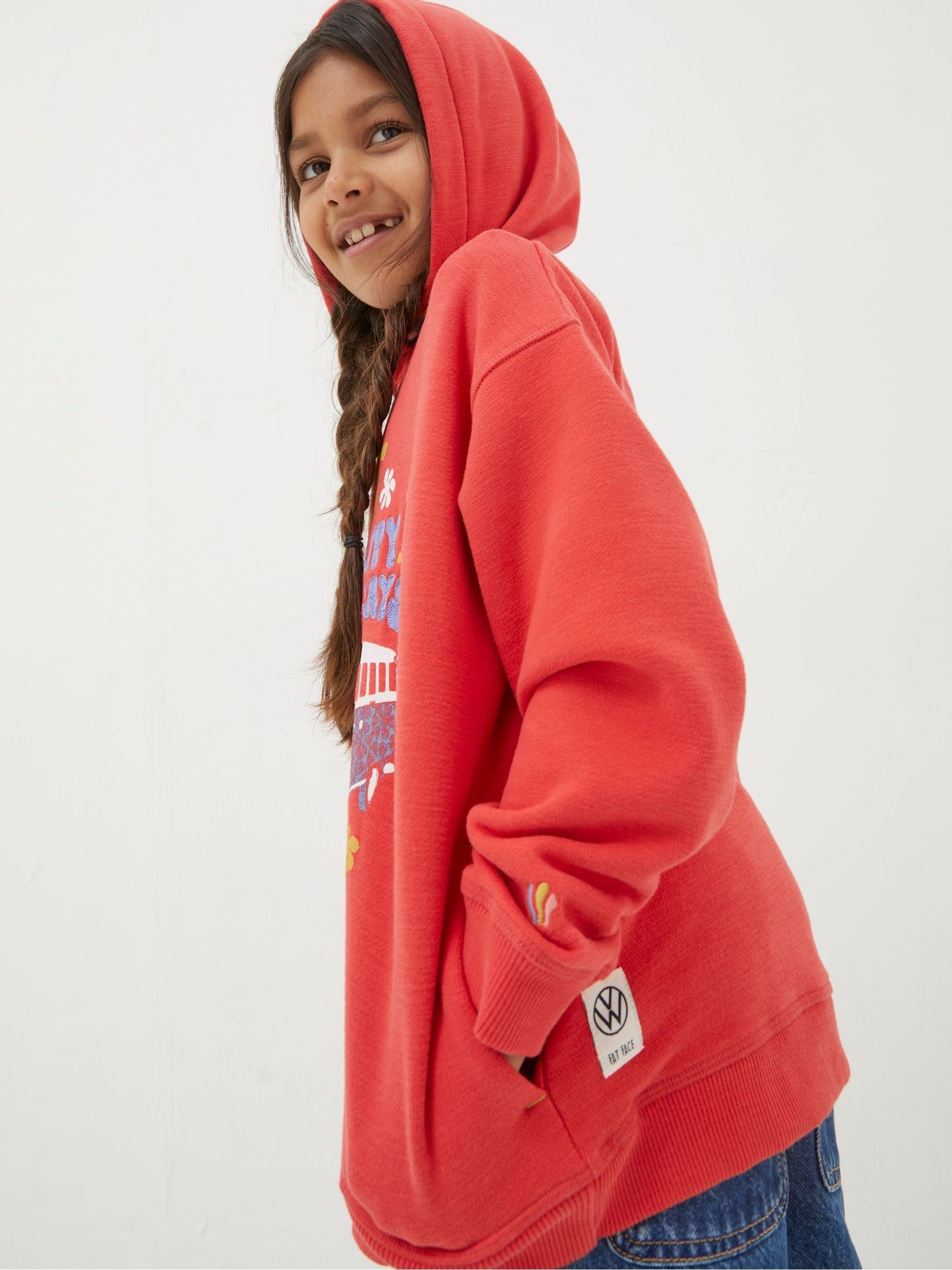 Red VW Popover Hoodie - Image 2 of 4