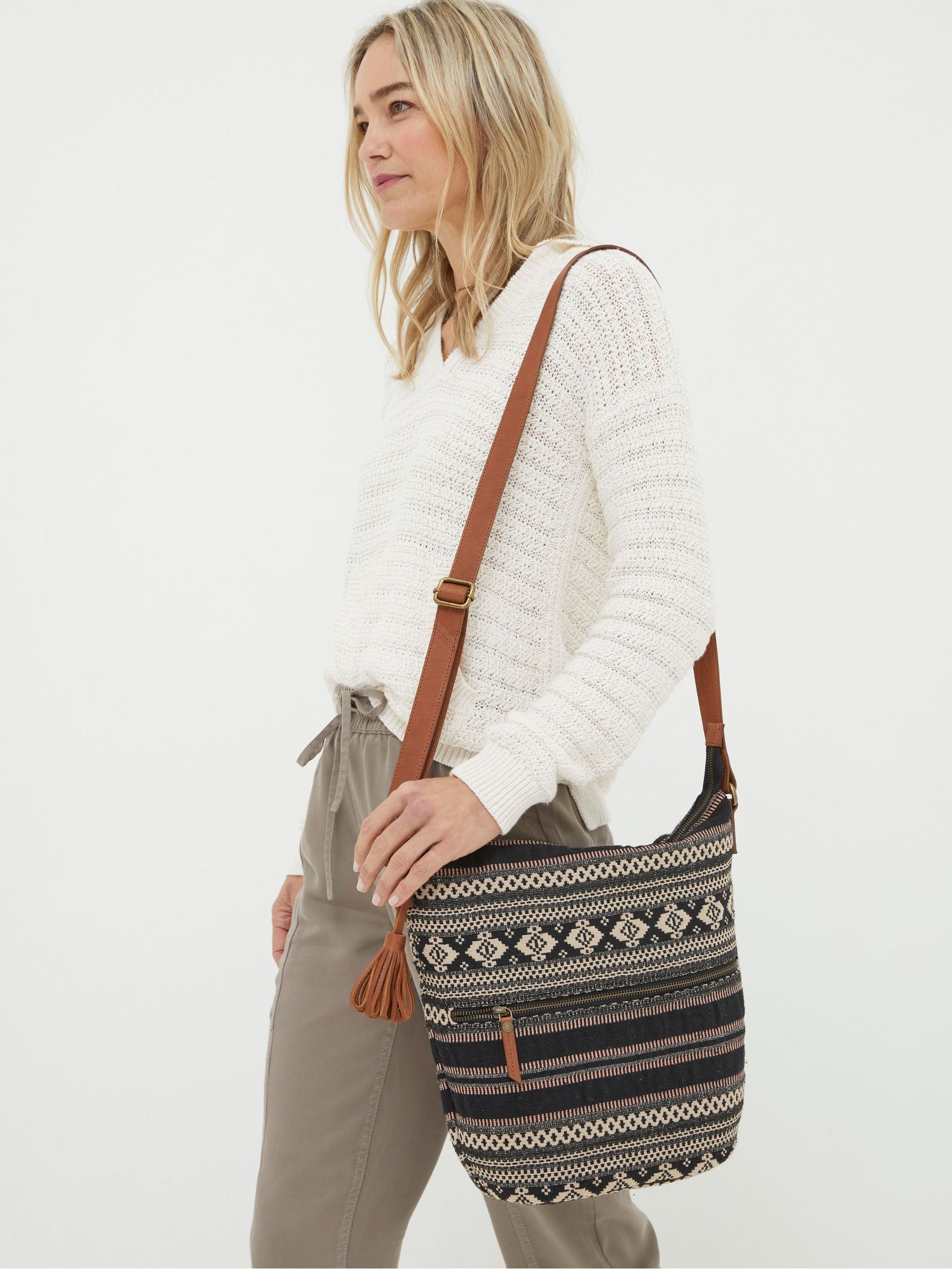 Evalie Black Woven Bag - Image 1 of 3