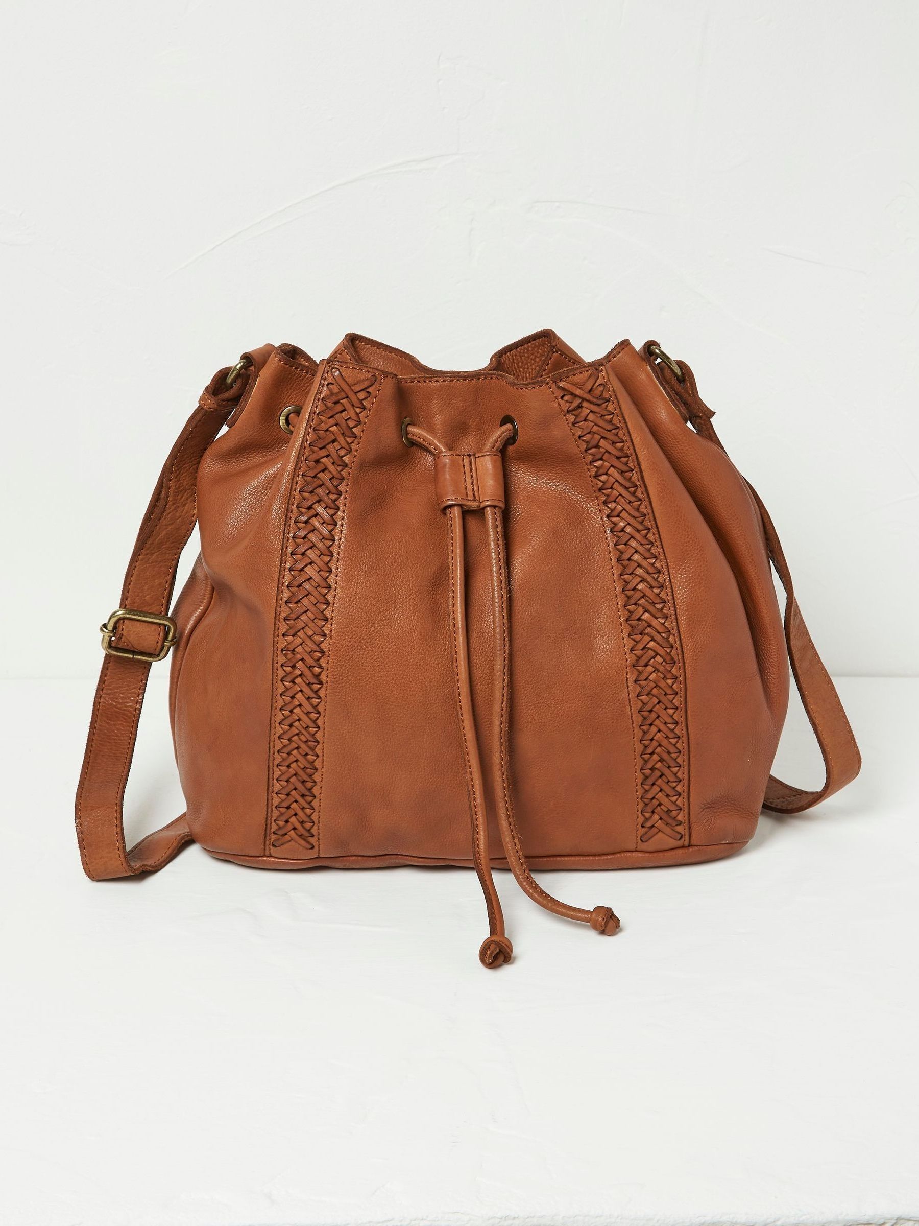 Awna Brown Leather Bucket Bag - Image 2 of 4