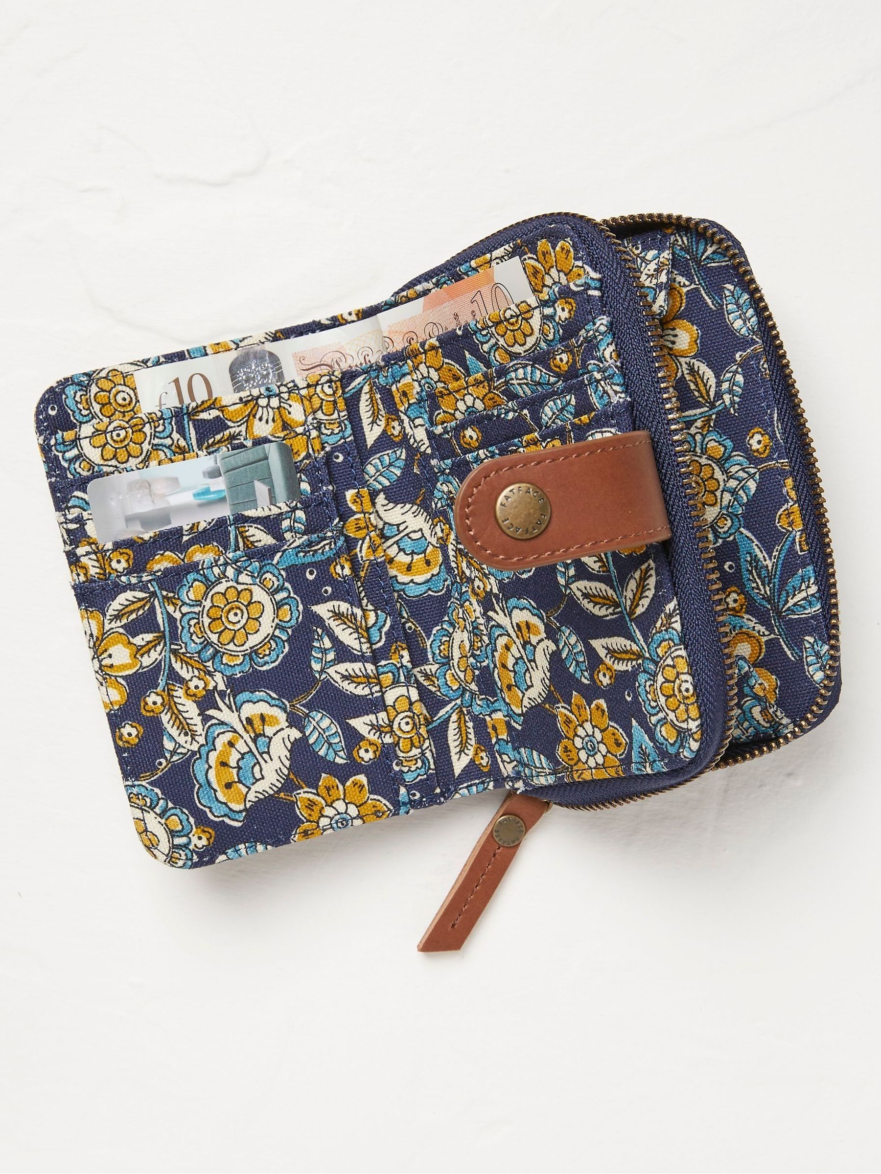 Josie Blue Canvas Foldover Purse - Image 2 of 2