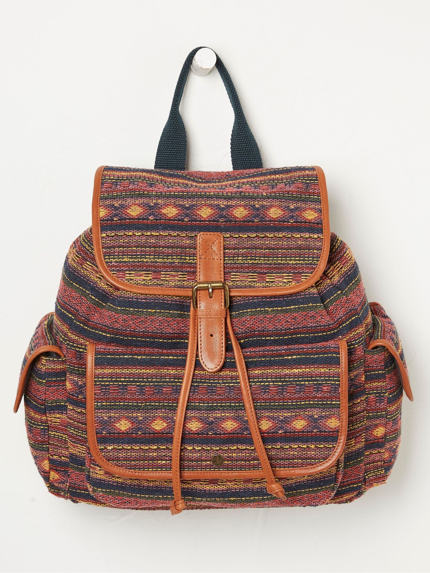 Shona Orange Jacquard Rucksack - Image 1 of 2