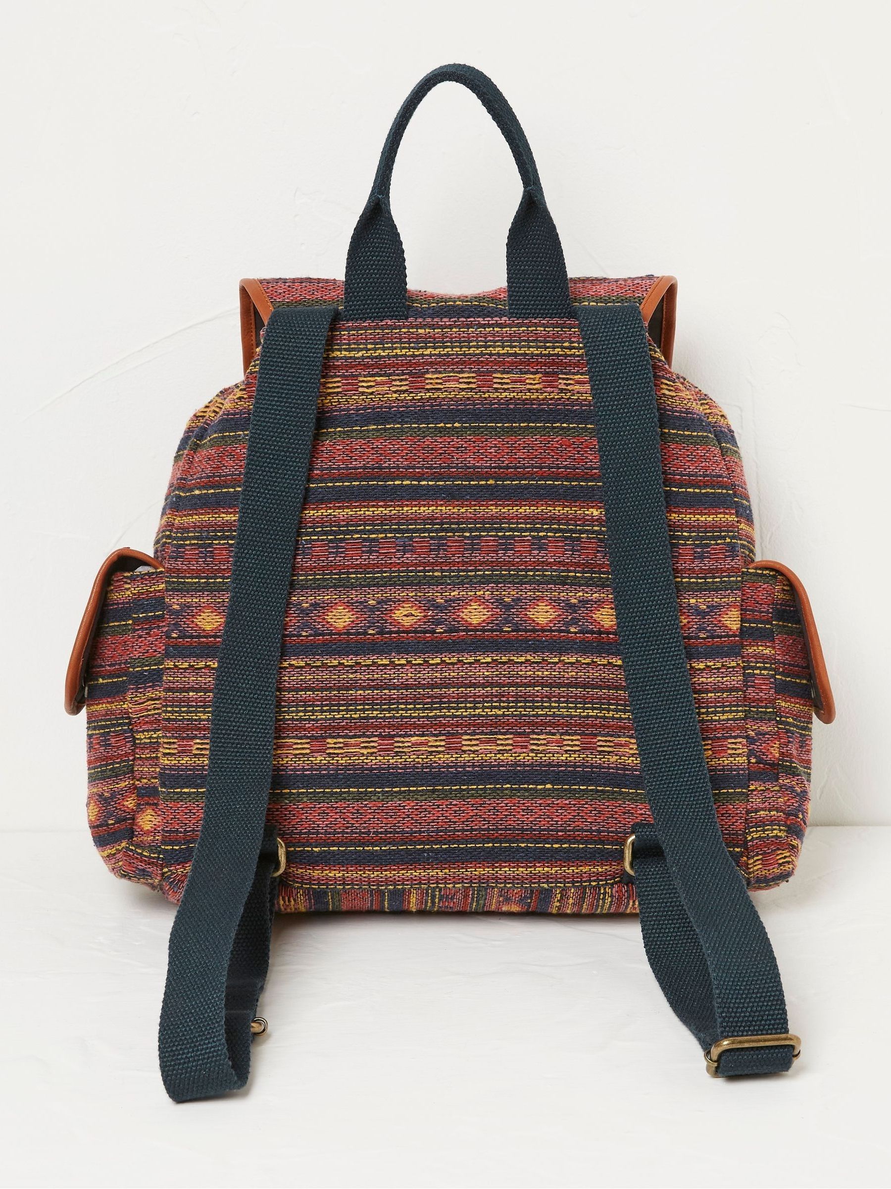 Shona Orange Jacquard Rucksack - Image 2 of 2