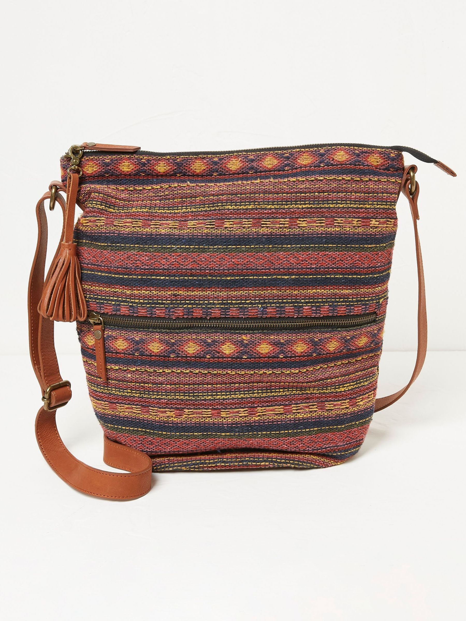Evalie Orange Woven Bag - Image 1 of 2
