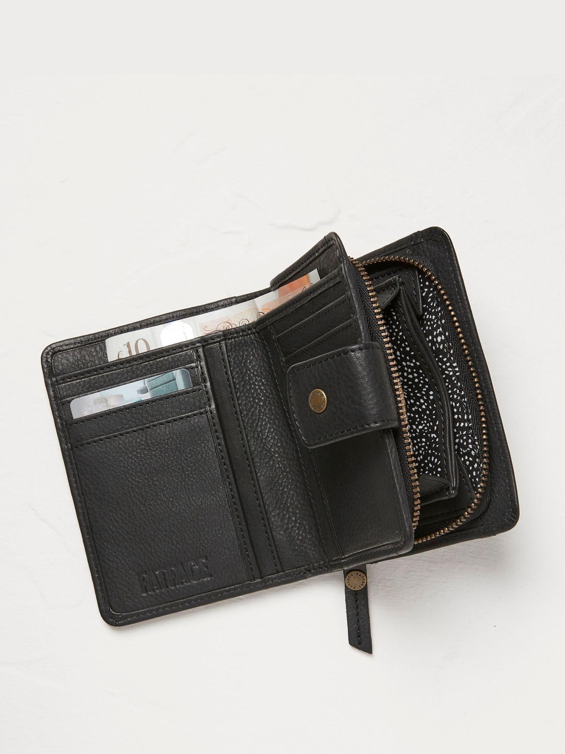 Etta Black Leather Zip Purse - Image 1 of 1