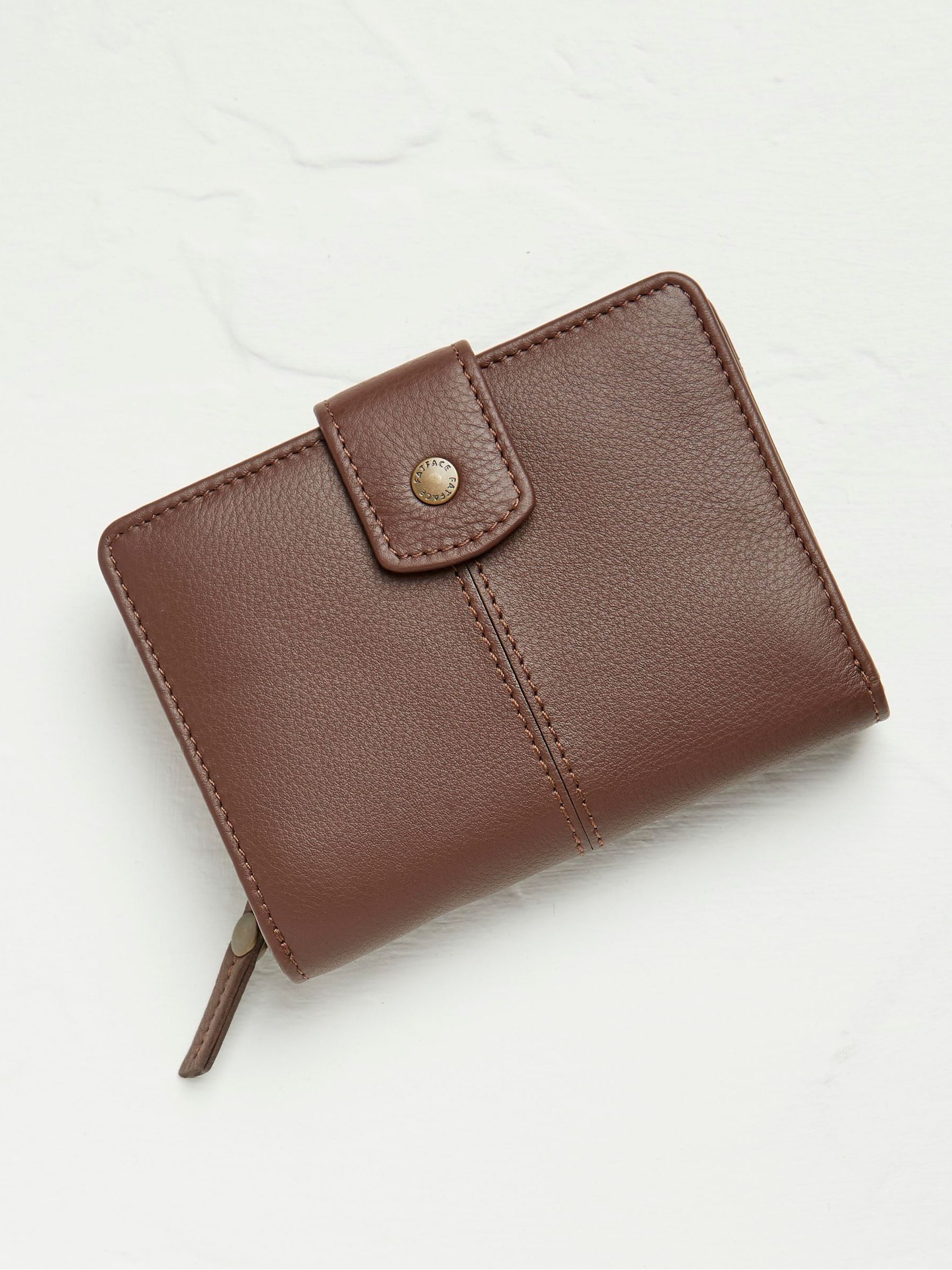 Etta Brown Leather Zip Purse - Image 1 of 2
