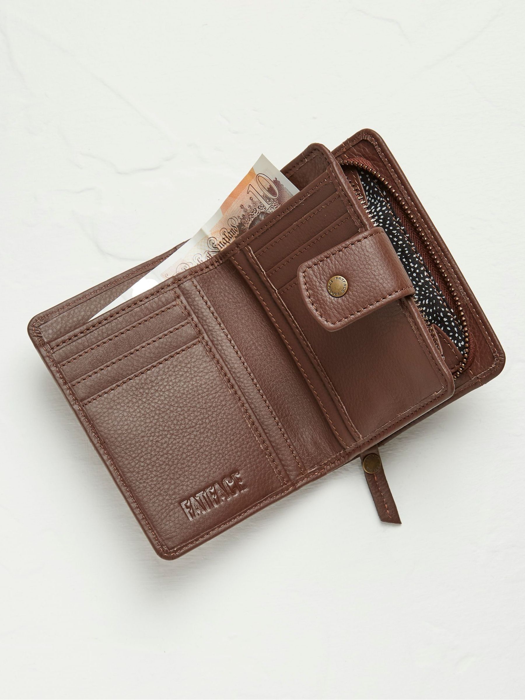 Etta Brown Leather Zip Purse - Image 2 of 2