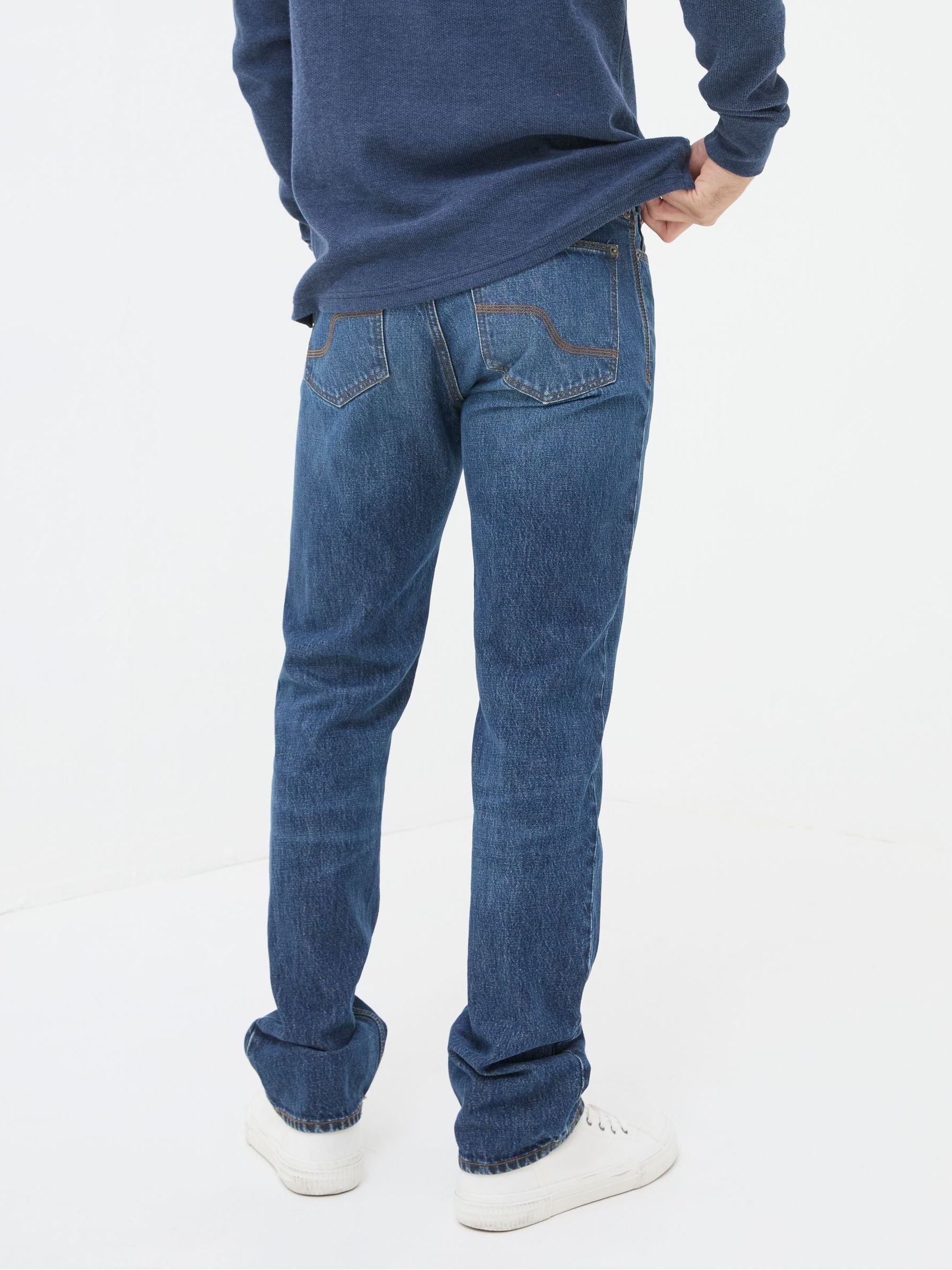Blue Straight Fit Jeans - Image 2 of 5
