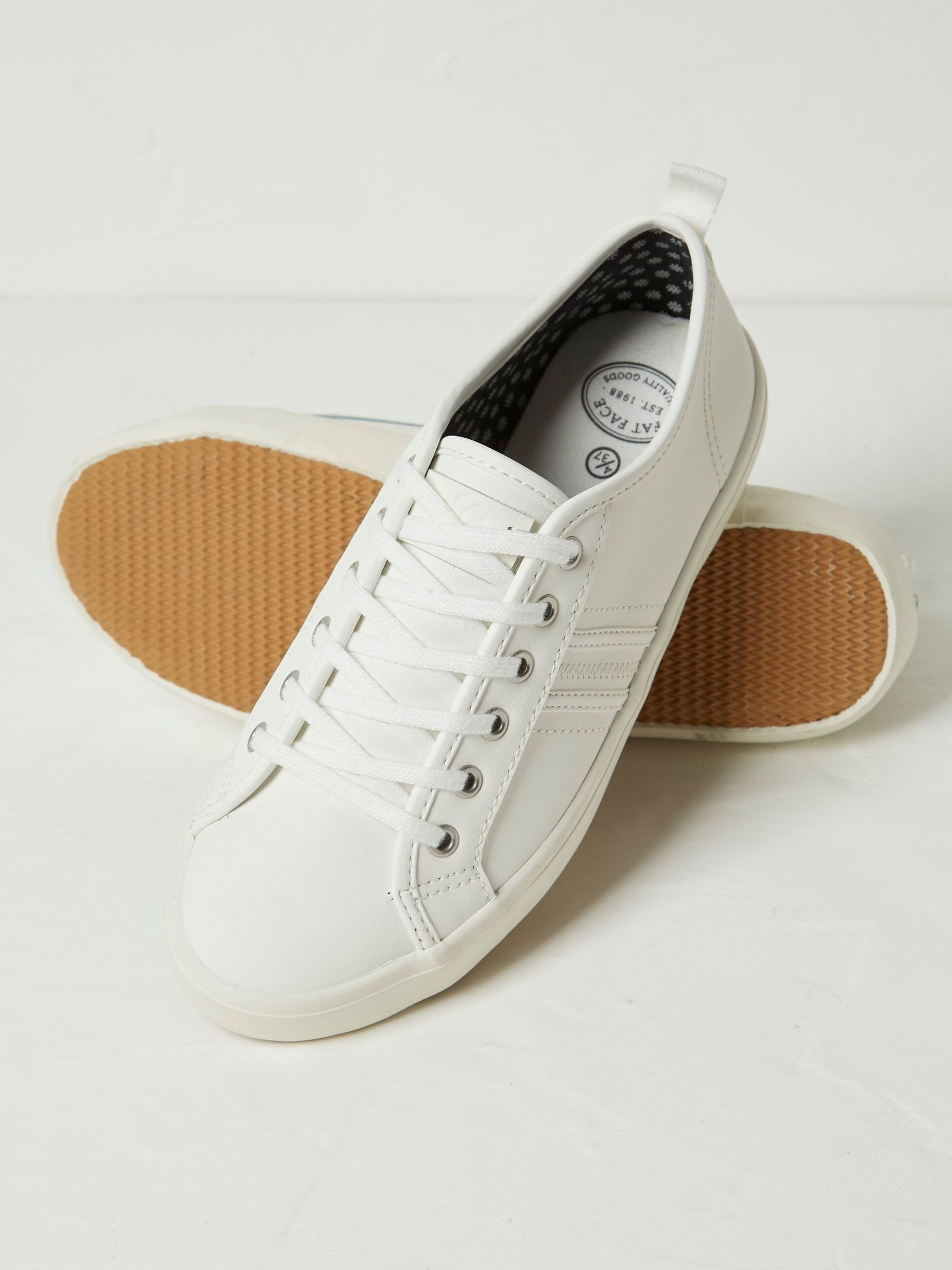 Lola White Leather Trainers - Image 2 of 3