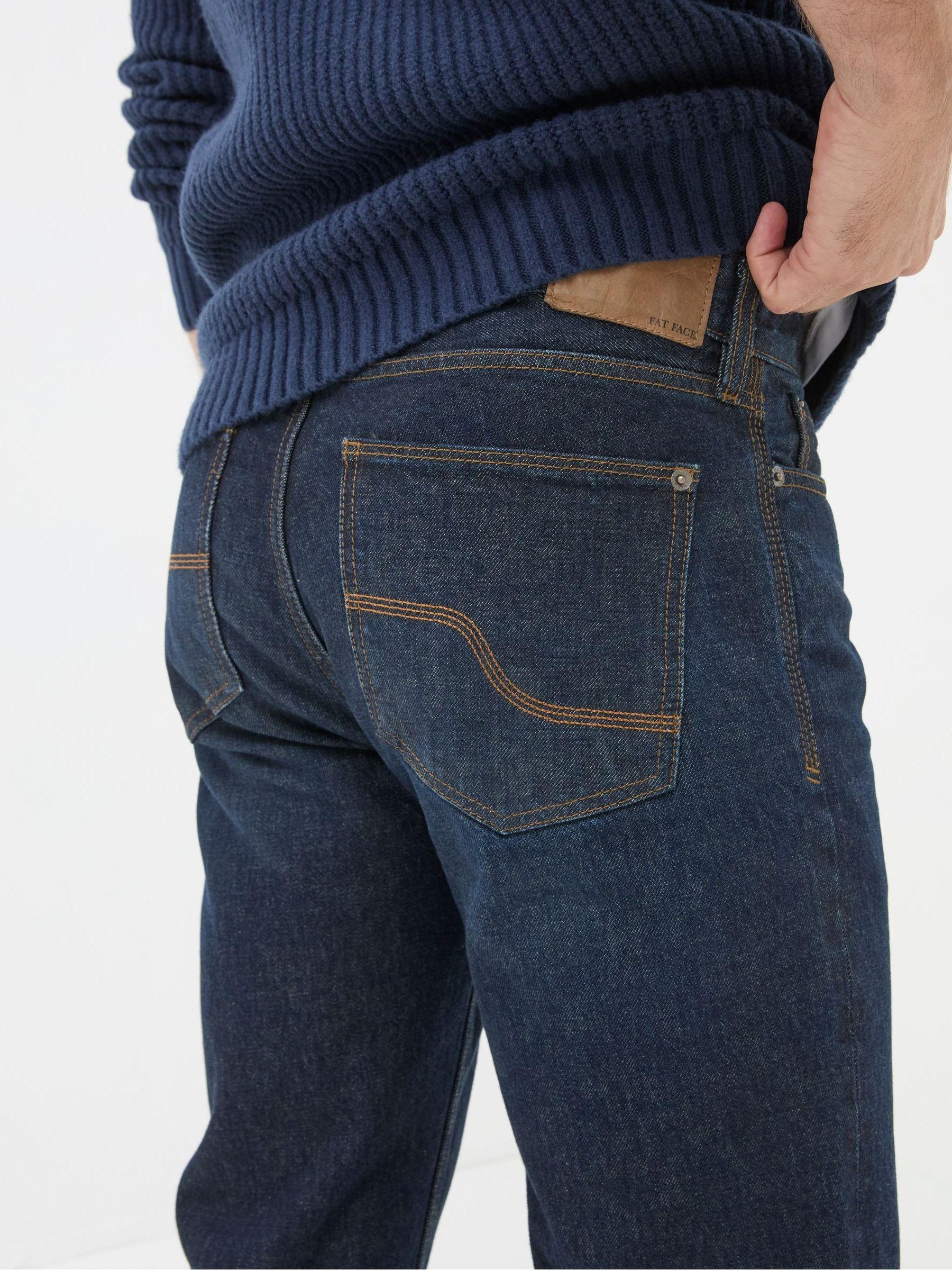 Dark Vintage Blue Straight Fit Jeans - Image 5 of 5