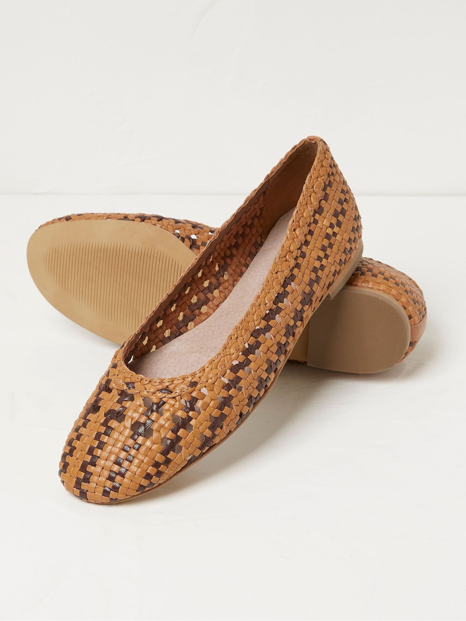Felicity Brown Woven Ballerina Shoes - Image 2 of 3