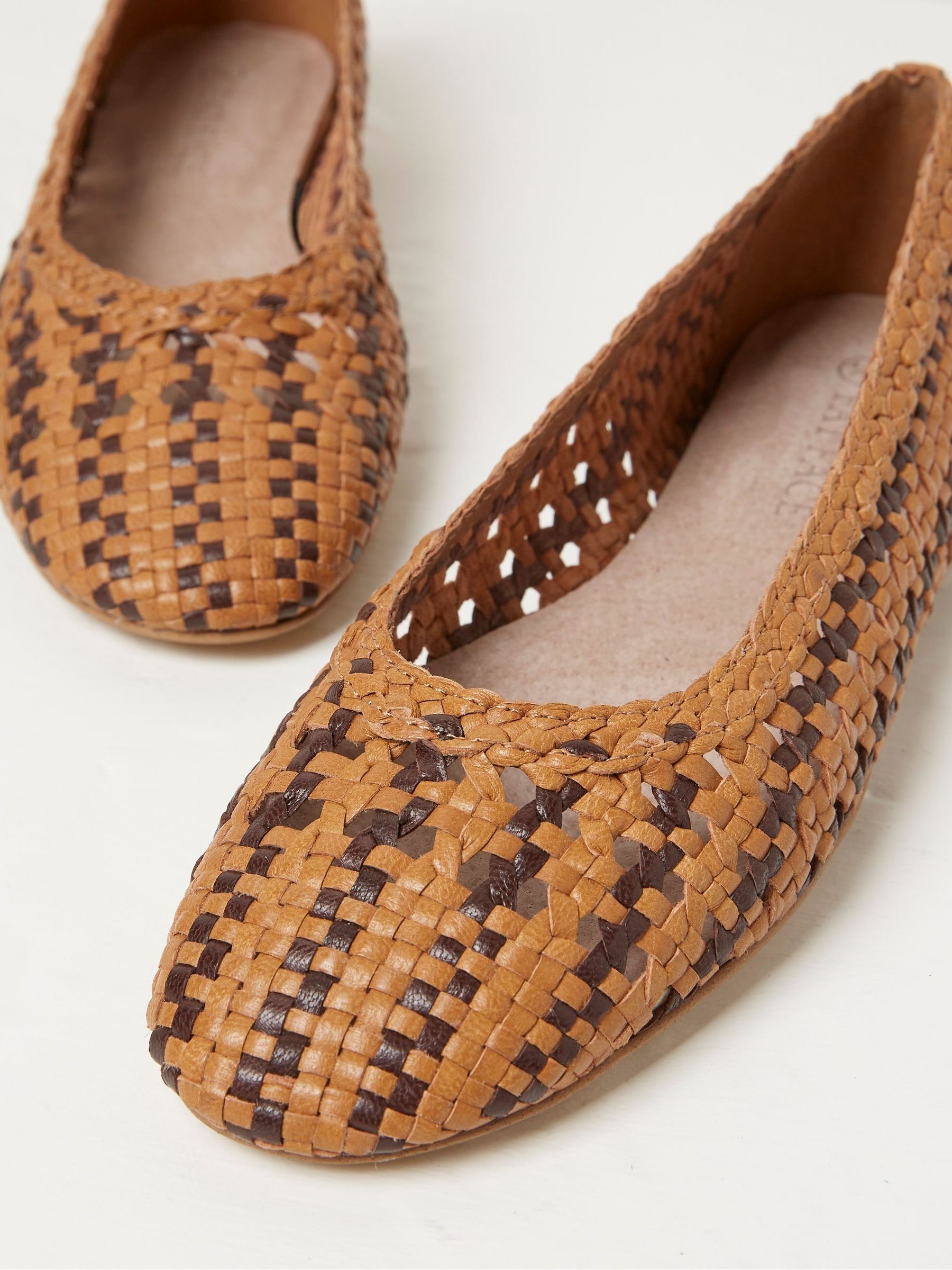 Felicity Brown Woven Ballerina Shoes - Image 3 of 3