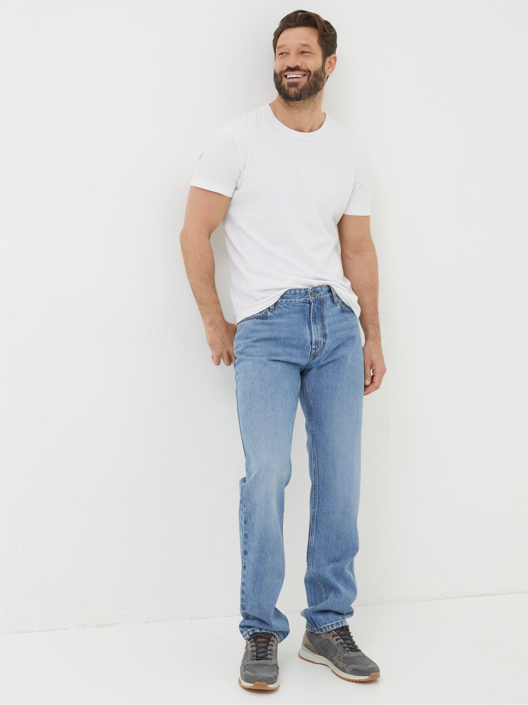 Blue Straight Fit Jeans - Image 1 of 5